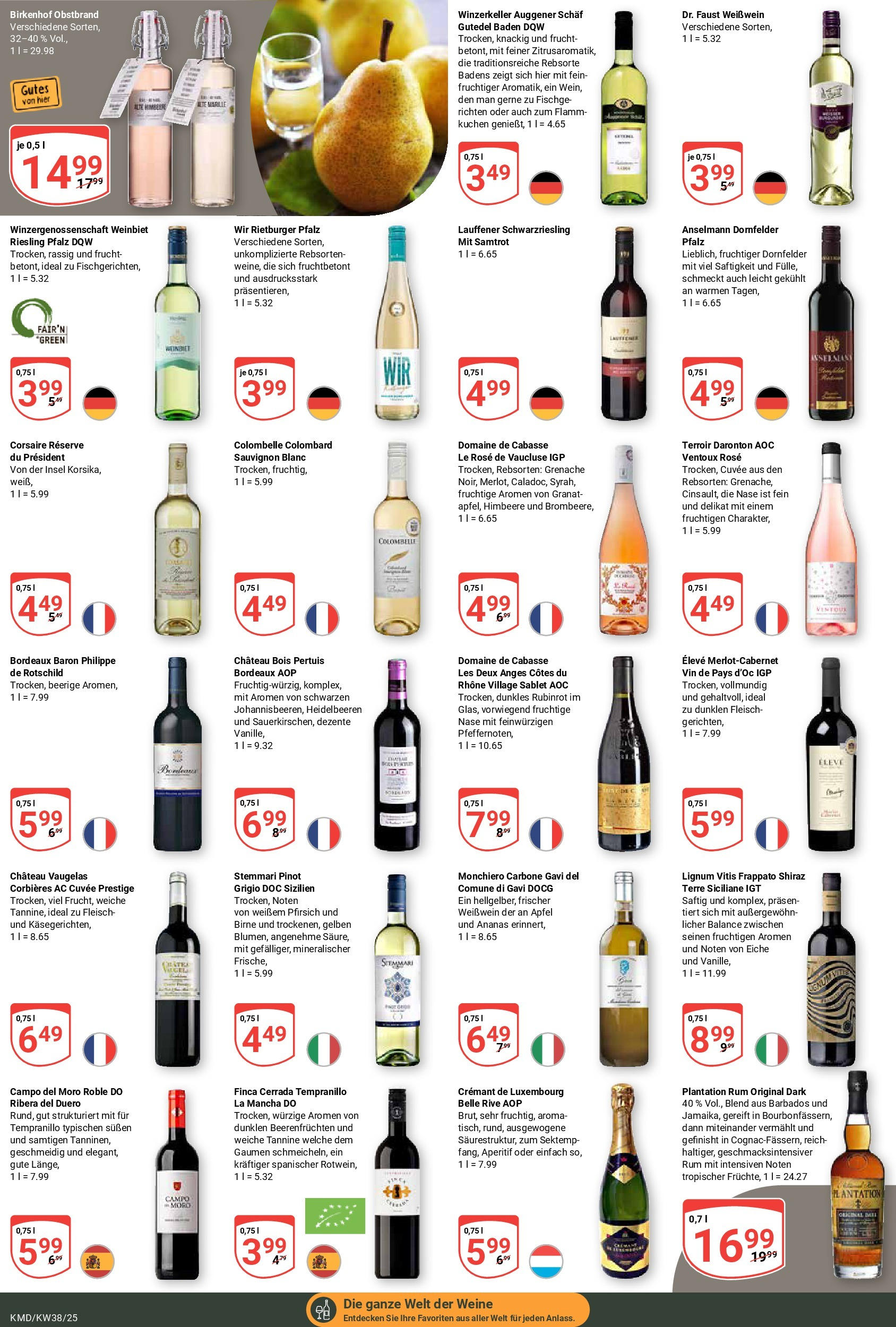 Globus prospekt Köln	 (ab 15.09.2025) » Angebote online | Seite: 17 | Produkte: Rum, Heidelbeeren, Birne, Kuchen