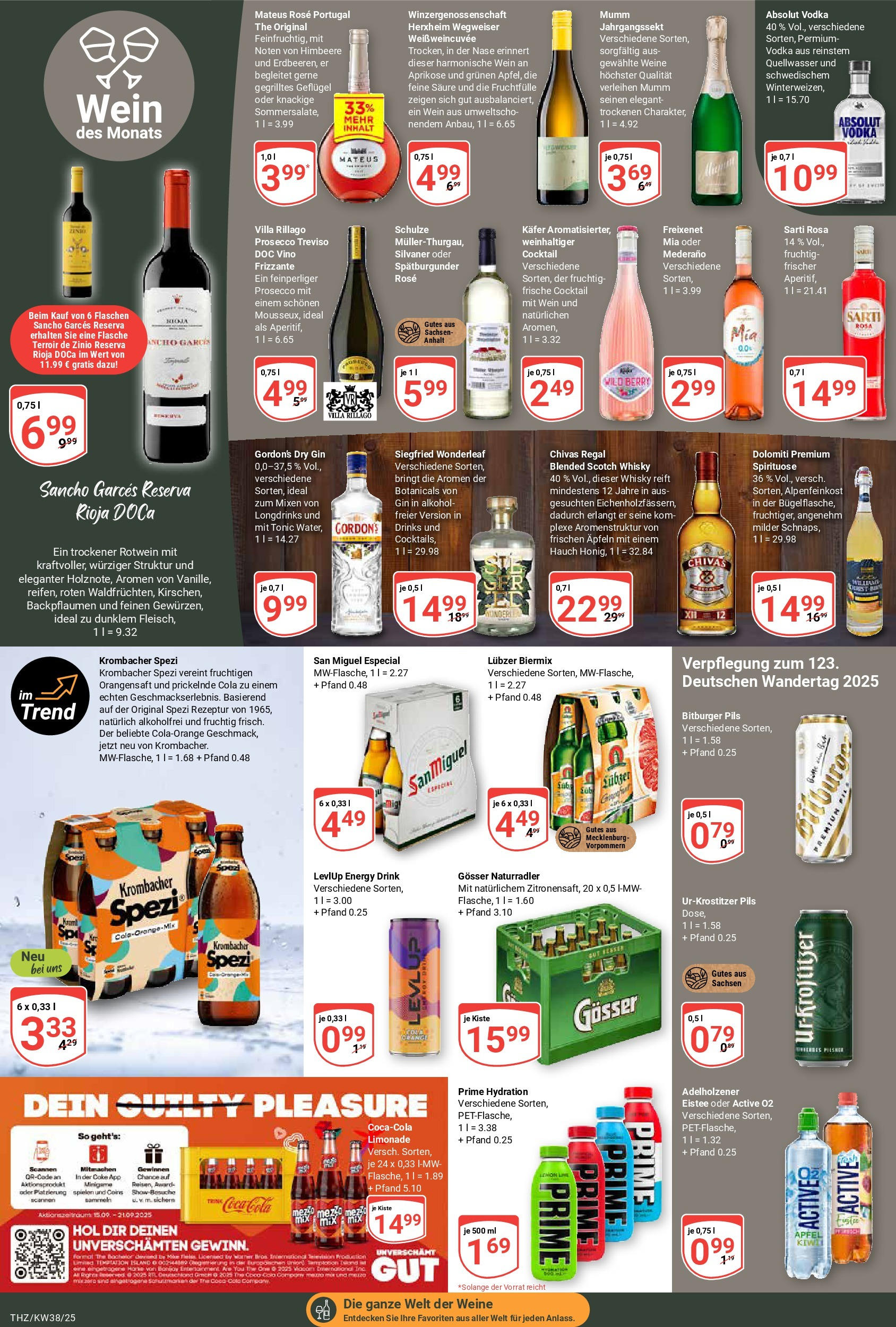 Globus prospekt Zeitz (ab 14.09.2025) » Angebote ab Montag | Seite: 16 | Produkte: Bitburger, Coca cola, Adelholzener, Vodka Globus prospekt Zeitz (ab 14.09.2025) » Angebote online | Seite: 16 | Produkte: Bitburger, Coca cola, Adelholzener, Vodka