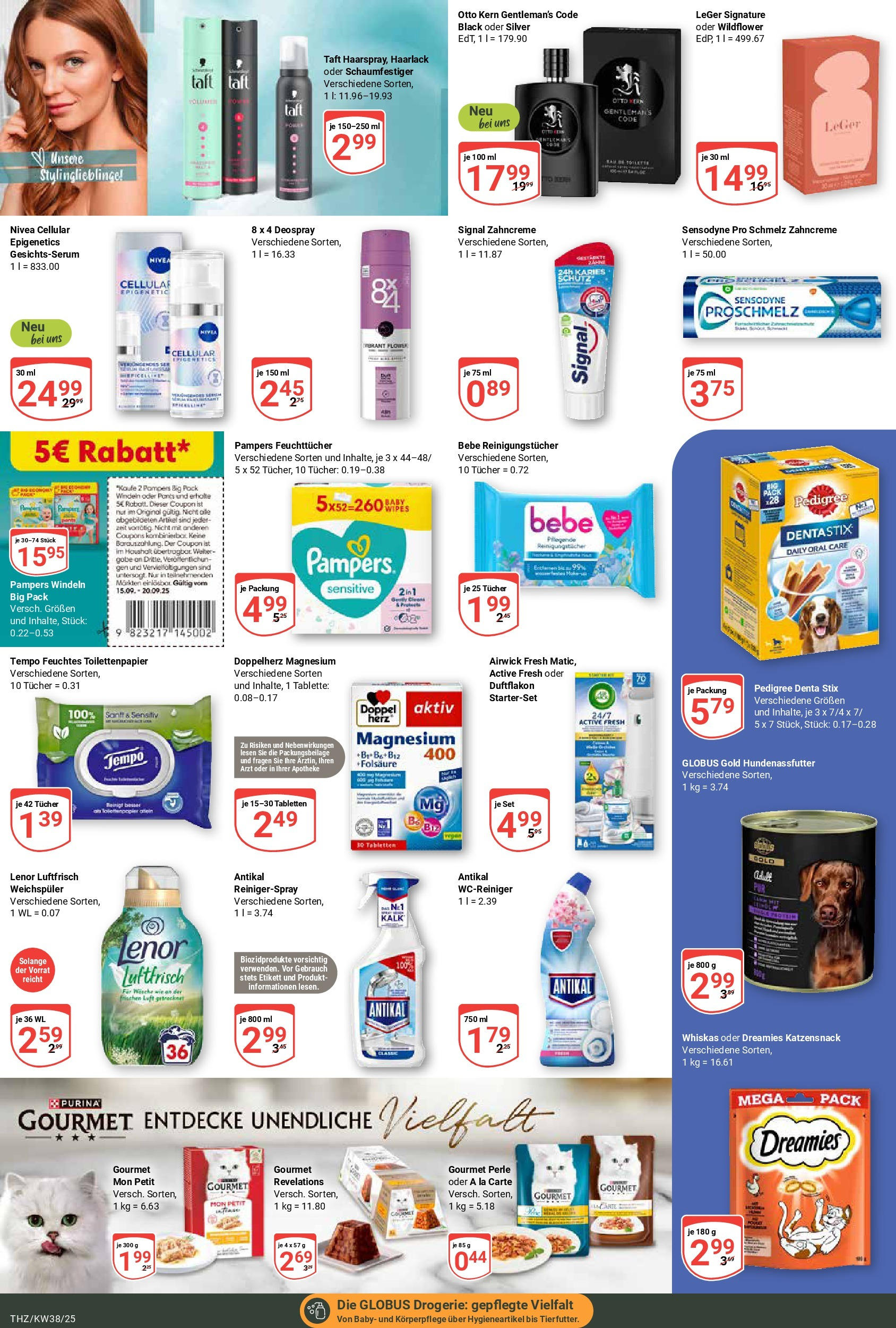 Globus prospekt Zeitz (ab 14.09.2025) » Angebote ab Montag | Seite: 18 | Produkte: Lenor, Pampers, Whiskas, Feuchtes Toilettenpapier Globus prospekt Zeitz (ab 14.09.2025) » Angebote online | Seite: 18 | Produkte: Lenor, Pampers, Whiskas, Feuchtes Toilettenpapier