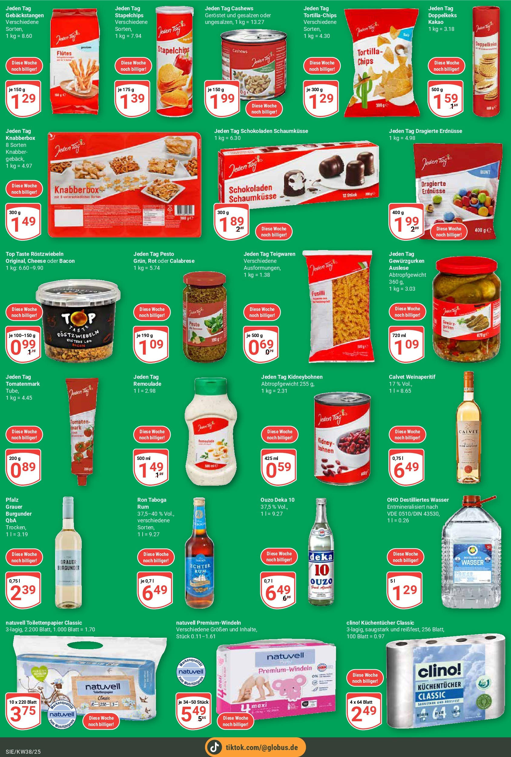 Globus prospekt Siegen	 (ab 14.09.2025) » Angebote online | Seite: 5 | Produkte: Top, Erdnüsse, Chips, Toilettenpapier