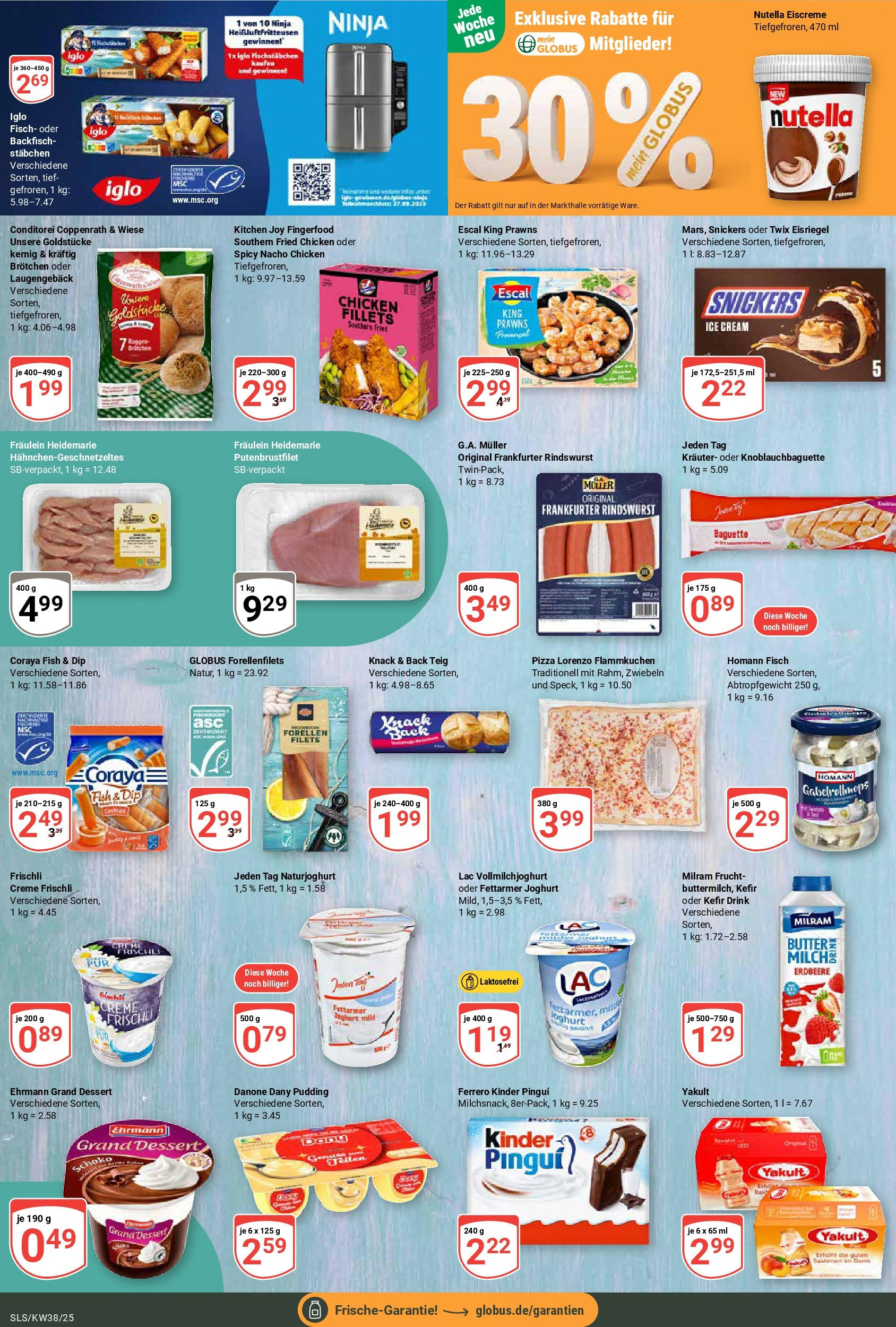 Globus prospekt Saarlouis (ab 14.09.2025) » Angebote ab Montag | Seite: 10 | Produkte: Kefir, Snickers, Creme, Milram Globus prospekt Saarlouis (ab 14.09.2025) » Angebote online | Seite: 10 | Produkte: Kefir, Snickers, Creme, Milram