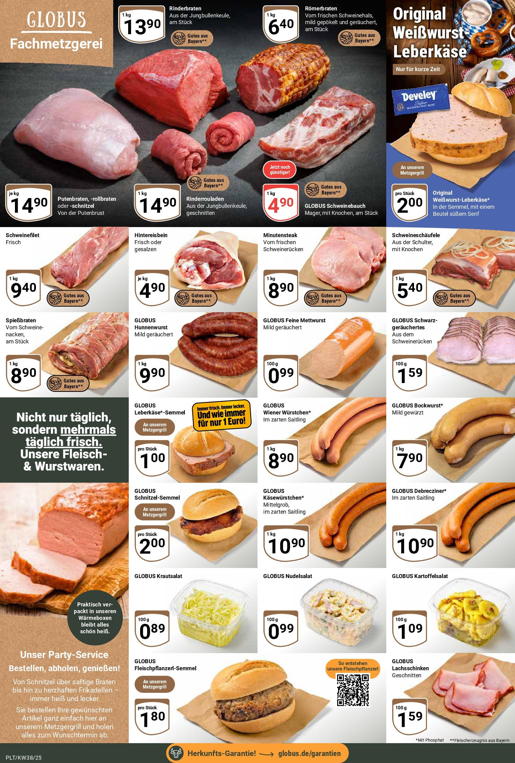 Globus prospekt Plattling	 (ab 14.09.2025) » Angebote online | Seite: 6 | Produkte: Schnitzel, Schweinefilet, Schweinerucken, Fleisch