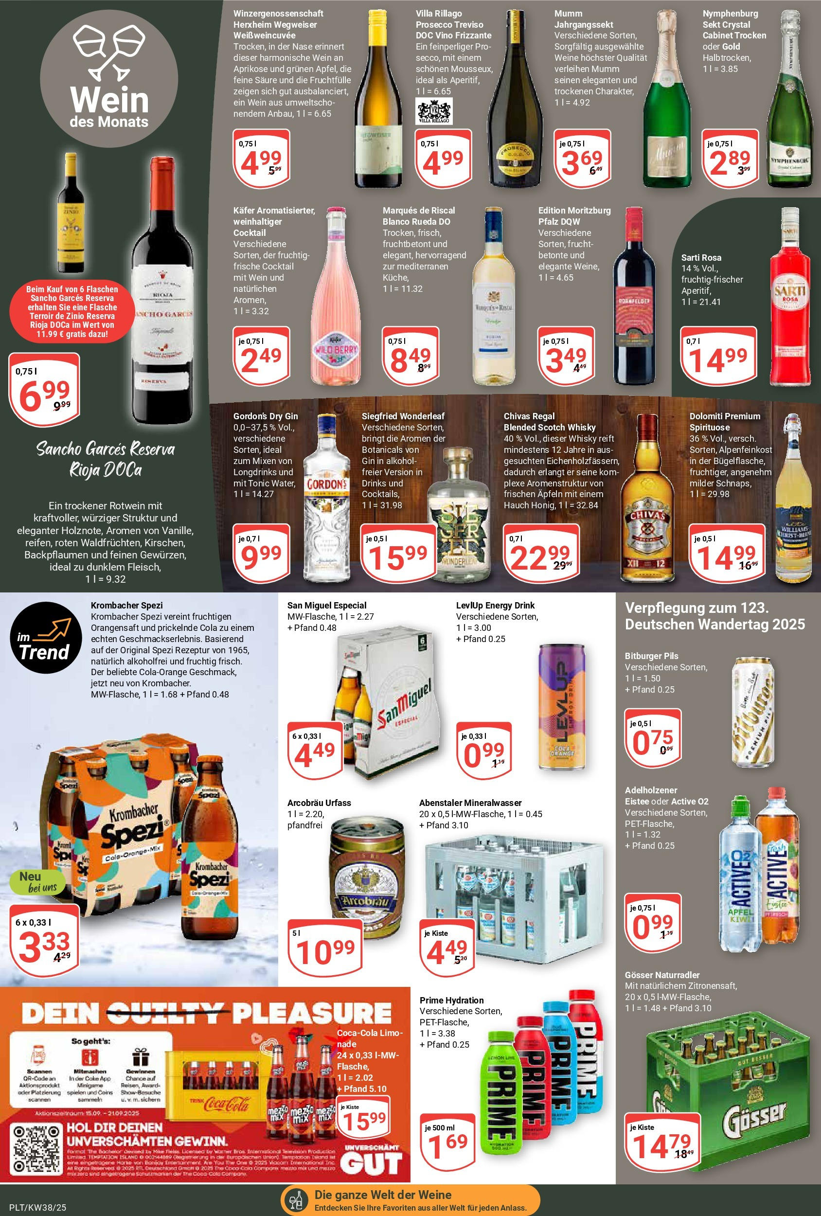 Globus prospekt Plattling	 (ab 14.09.2025) » Angebote online | Seite: 14 | Produkte: Energy, Rotwein, Sekt, Pils