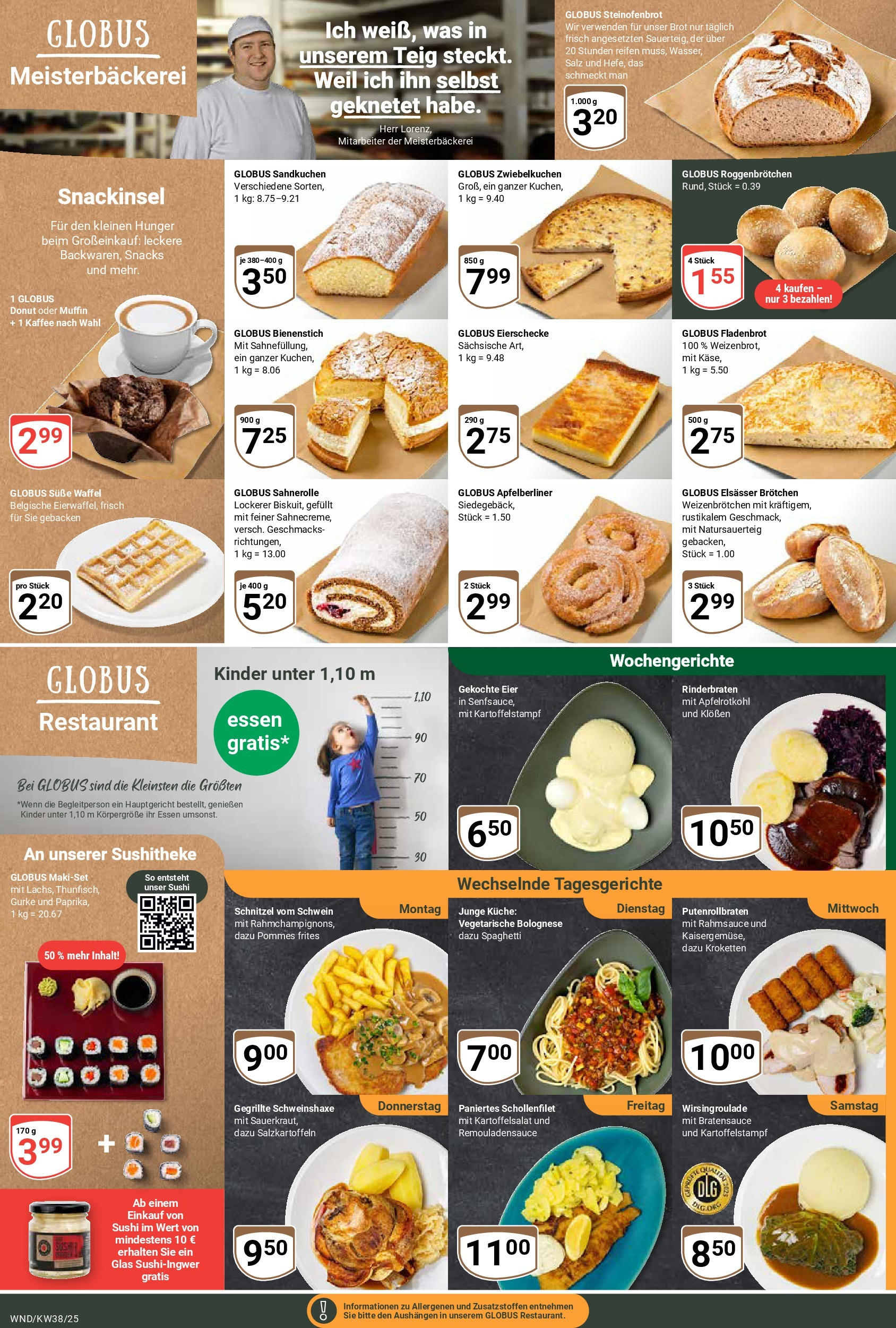 Globus prospekt St. Wendel (ab 14.09.2025) » Angebote ab Montag | Seite: 9 | Produkte: Kaffee, Pommes, Schnitzel, Brot Globus prospekt St. Wendel (ab 14.09.2025) » Angebote online | Seite: 9 | Produkte: Kaffee, Pommes, Schnitzel, Brot