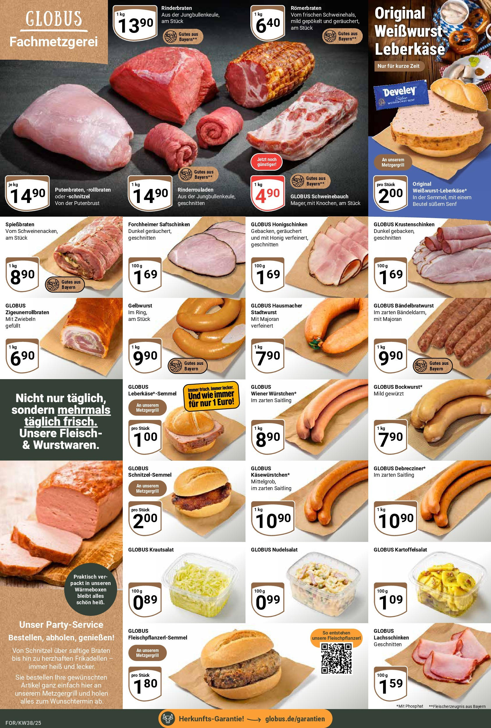 Globus prospekt Forchheim (ab 14.09.2025) » Angebote ab Montag | Seite: 8 | Produkte: Rinderrouladen, Rinderbraten, Weißwurst, Fleisch Globus prospekt Forchheim (ab 14.09.2025) » Angebote online | Seite: 8 | Produkte: Rinderrouladen, Rinderbraten, Weißwurst, Fleisch