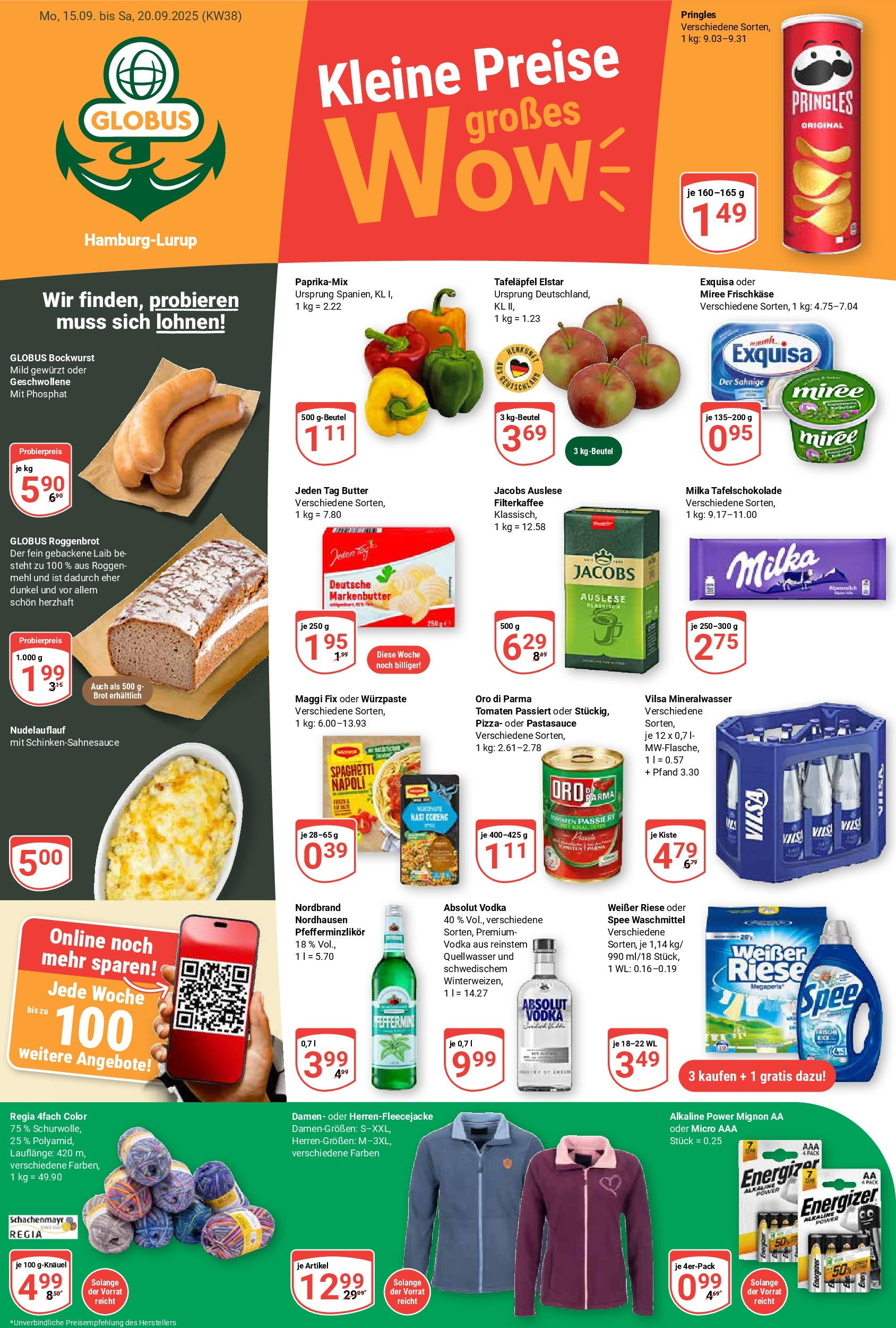 Globus prospekt Hamburg	 (ab 14.09.2025) » Angebote online | Seite: 5 | Produkte: Mehl, Tomaten, Waschmittel, Maggi fix