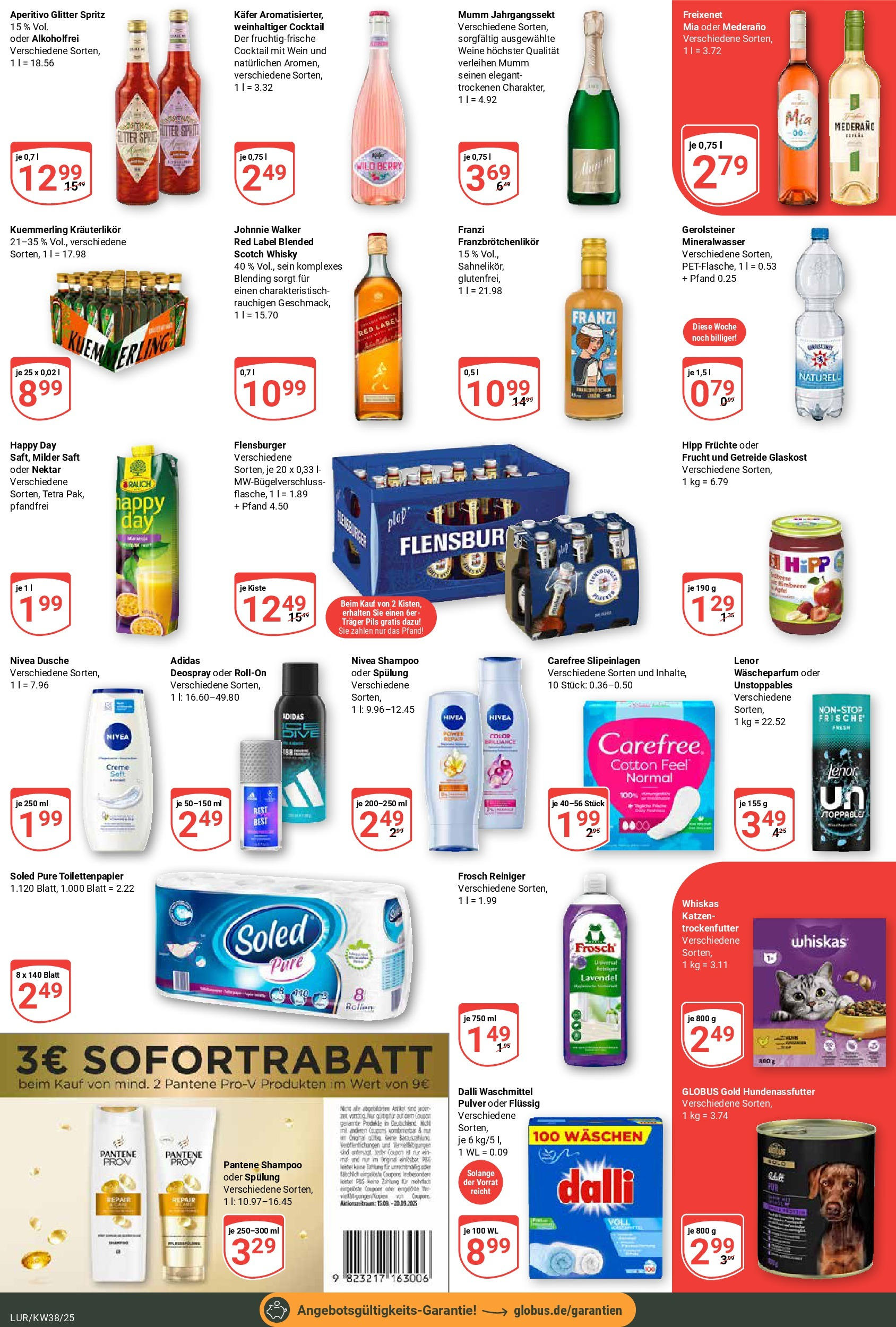 Globus prospekt Hamburg	 (ab 14.09.2025) » Angebote online | Seite: 7 | Produkte: Creme, Waschmittel, Saft, Toilettenpapier