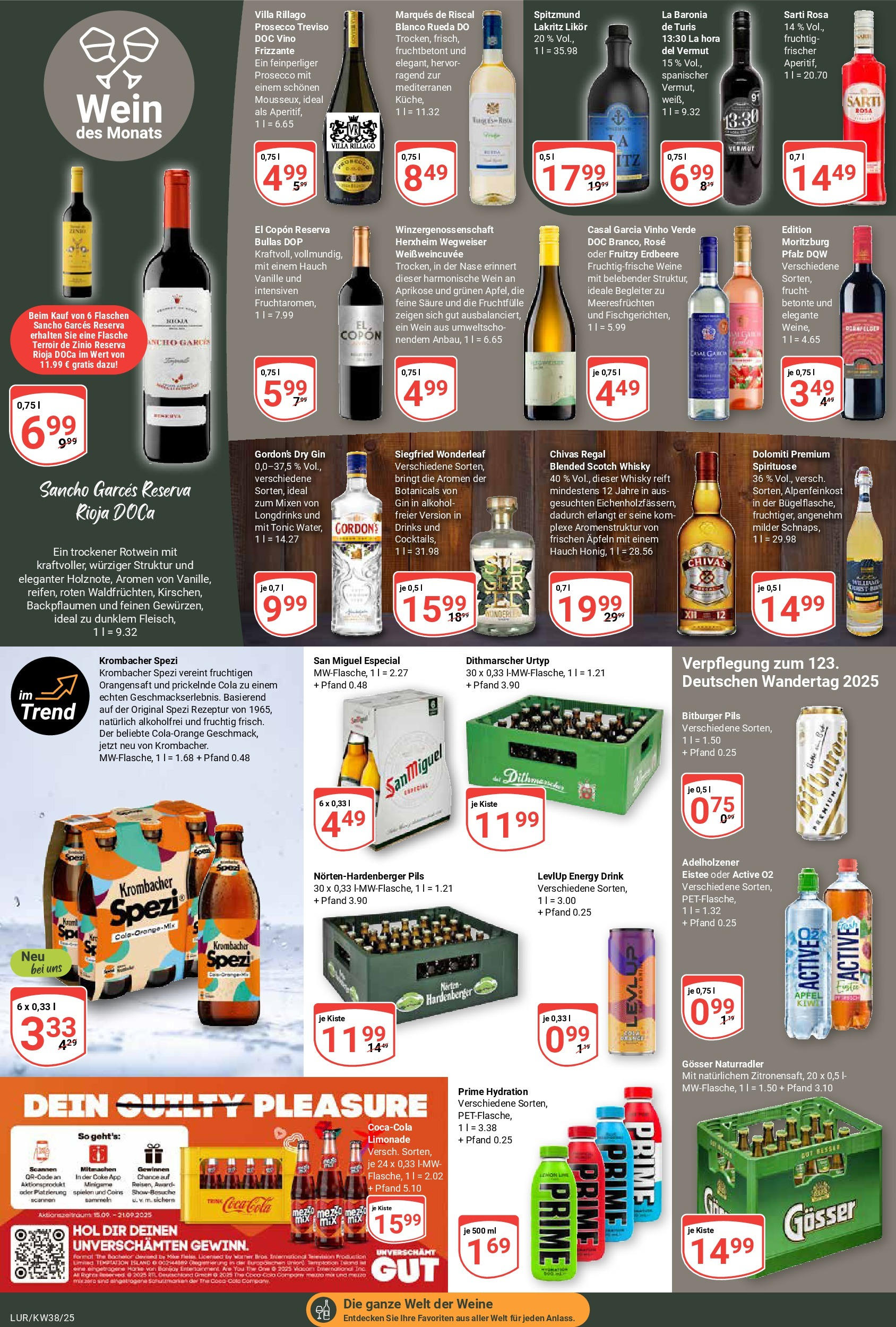 Globus prospekt Hamburg	 (ab 14.09.2025) » Angebote online | Seite: 18 | Produkte: Cola, Energy, Rotwein, Äpfel