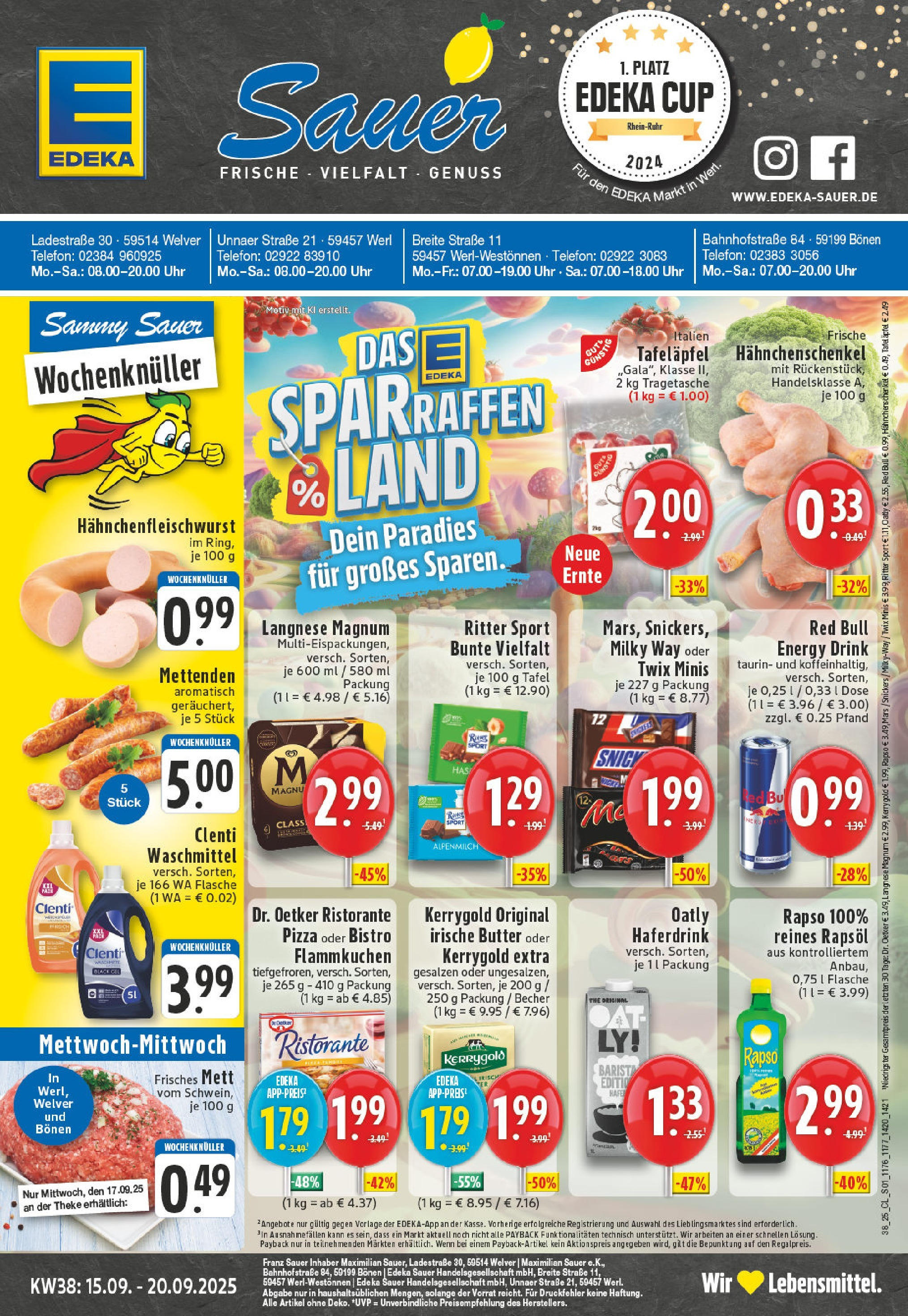 Edeka prospekt Welver (ab 14.09.2025) » Angebote Online | Seite: 1 | Produkte: Haferdrink, Waschmittel, Oatly, Pizza Edeka prospekt Welver (ab 14.09.2025) » Angebote Online | Seite: 1 | Produkte: Haferdrink, Waschmittel, Oatly, Pizza