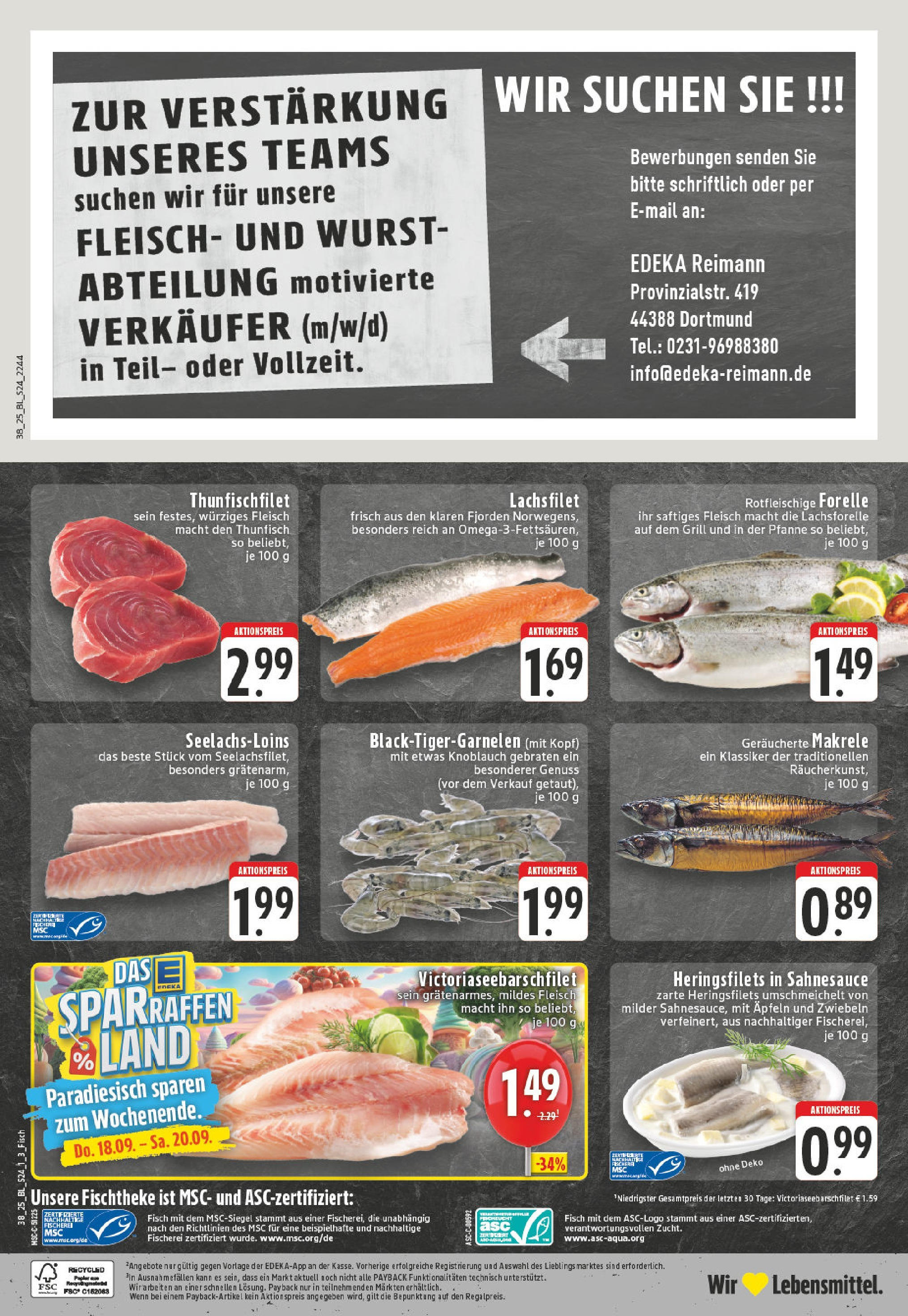 Edeka prospekt Dortmund	 (ab 14.09.2025) » Angebote Online | Seite: 26 | Produkte: Fisch, Zwiebeln, Wurst, Fleisch