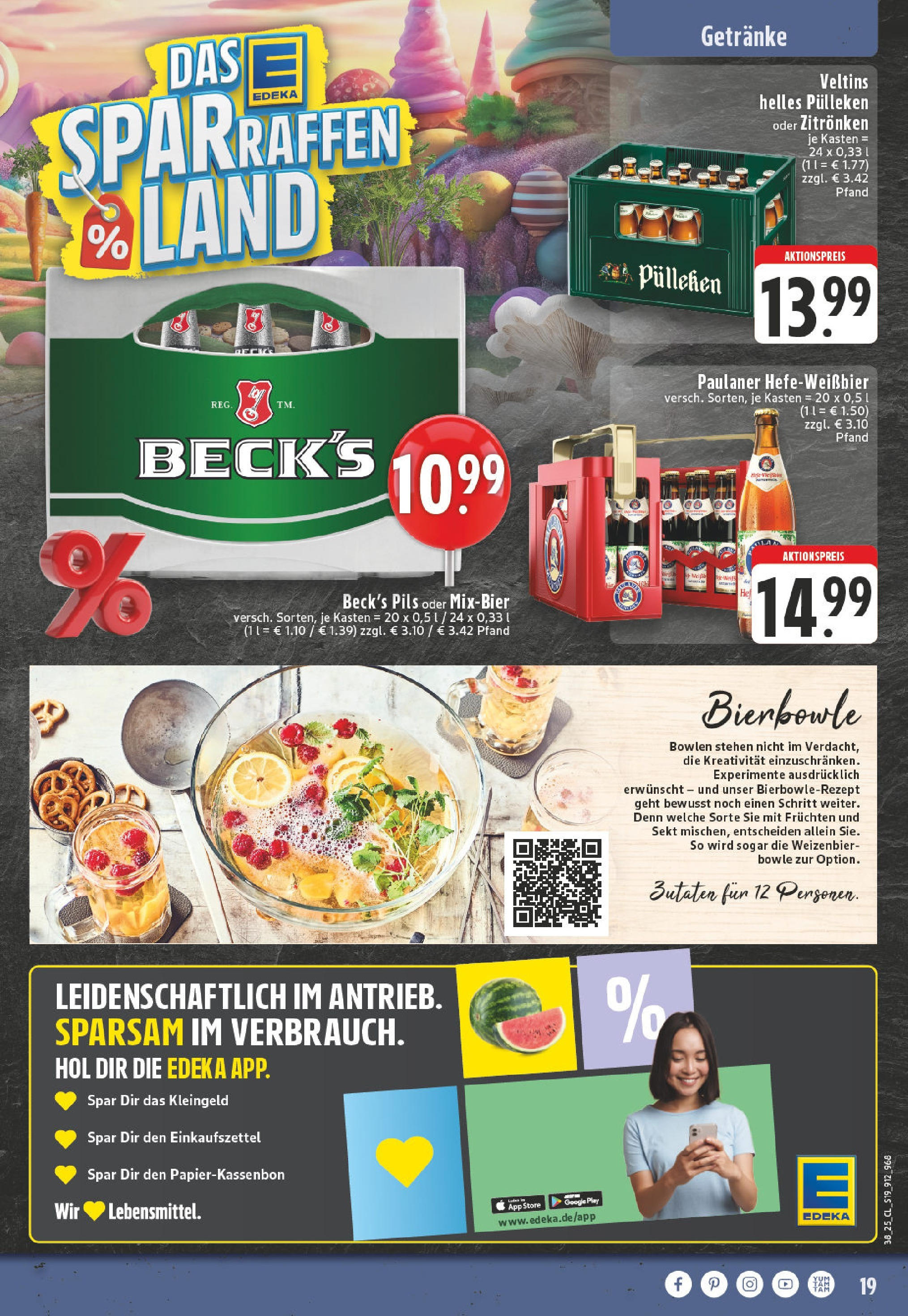 Edeka prospekt Beckum - Neubeckum (ab 14.09.2025) » Angebote Online | Seite: 21 | Produkte: Helles pulleken, Sekt, Paulaner, Veltins Edeka prospekt Beckum - Neubeckum (ab 14.09.2025) » Angebote Online | Seite: 21 | Produkte: Helles pulleken, Sekt, Paulaner, Veltins