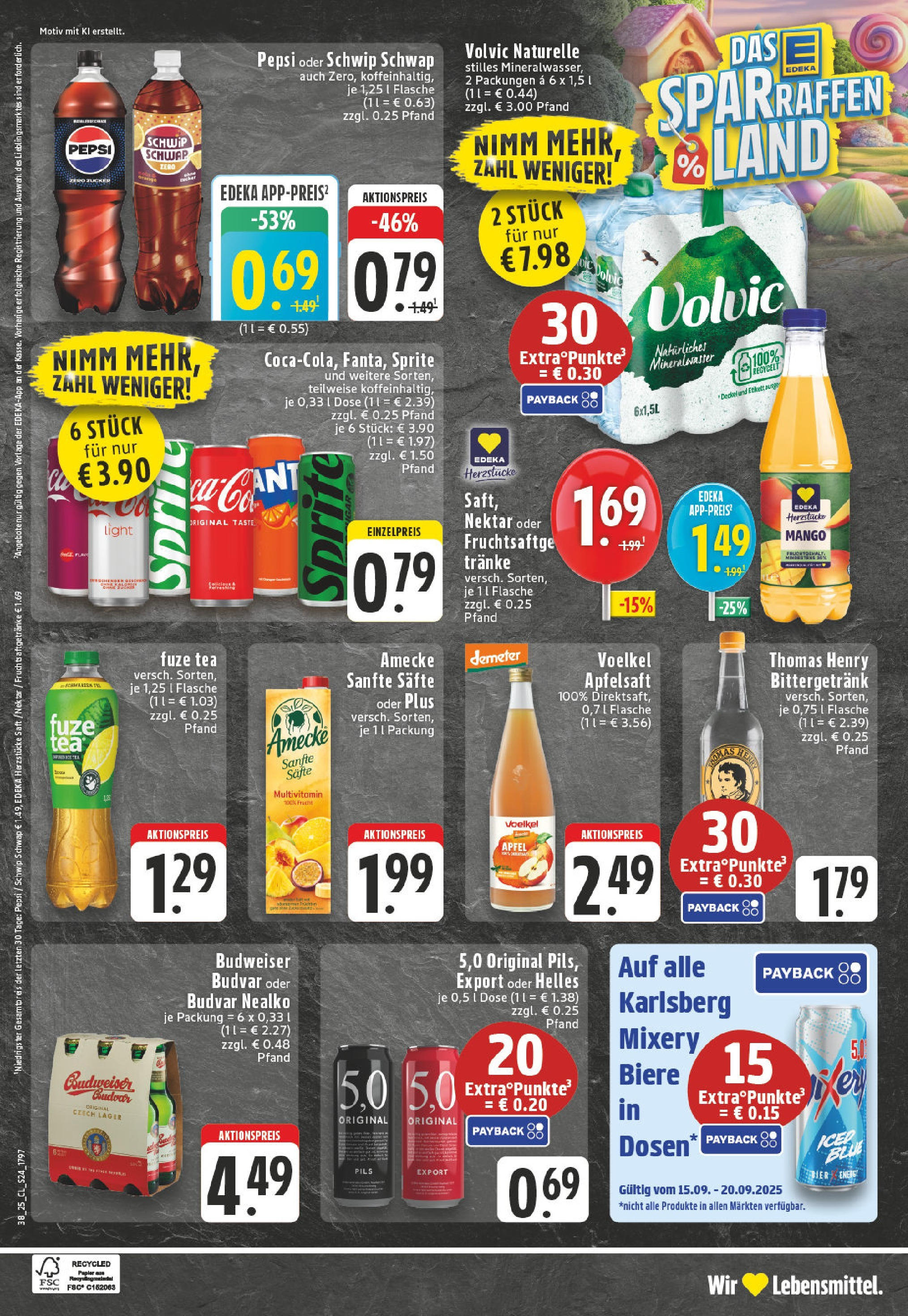 Edeka prospekt Bielefeld	 (ab 14.09.2025) » Angebote Online | Seite: 26 | Produkte: Äpfel, Apple, Budweiser, Volvic