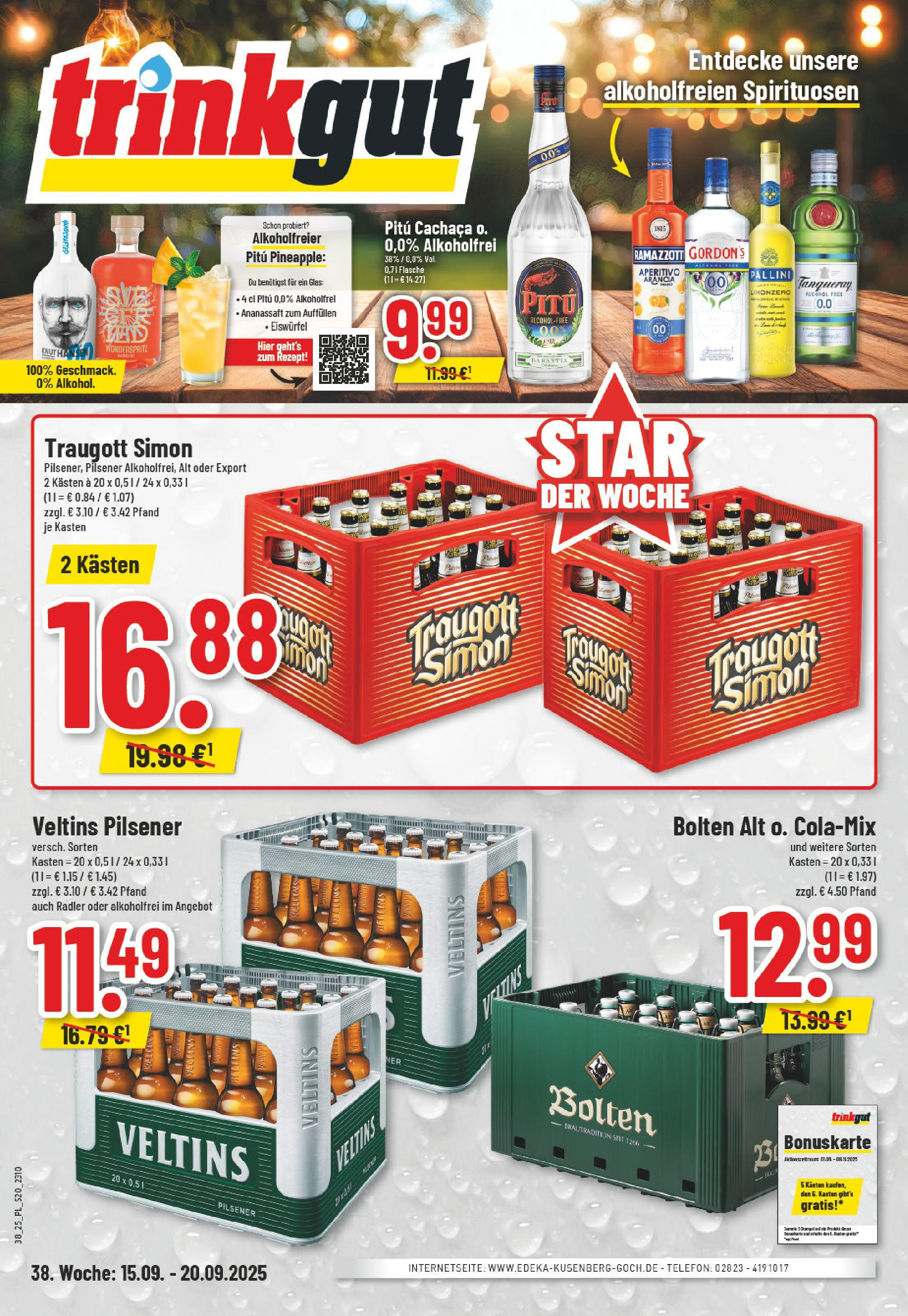 Edeka prospekt Goch (ab 14.09.2025) » Angebote Online | Seite: 22 | Produkte: Radler, Ramazzotti, Telefon, Veltins Edeka prospekt Goch (ab 14.09.2025) » Angebote Online | Seite: 22 | Produkte: Radler, Ramazzotti, Telefon, Veltins