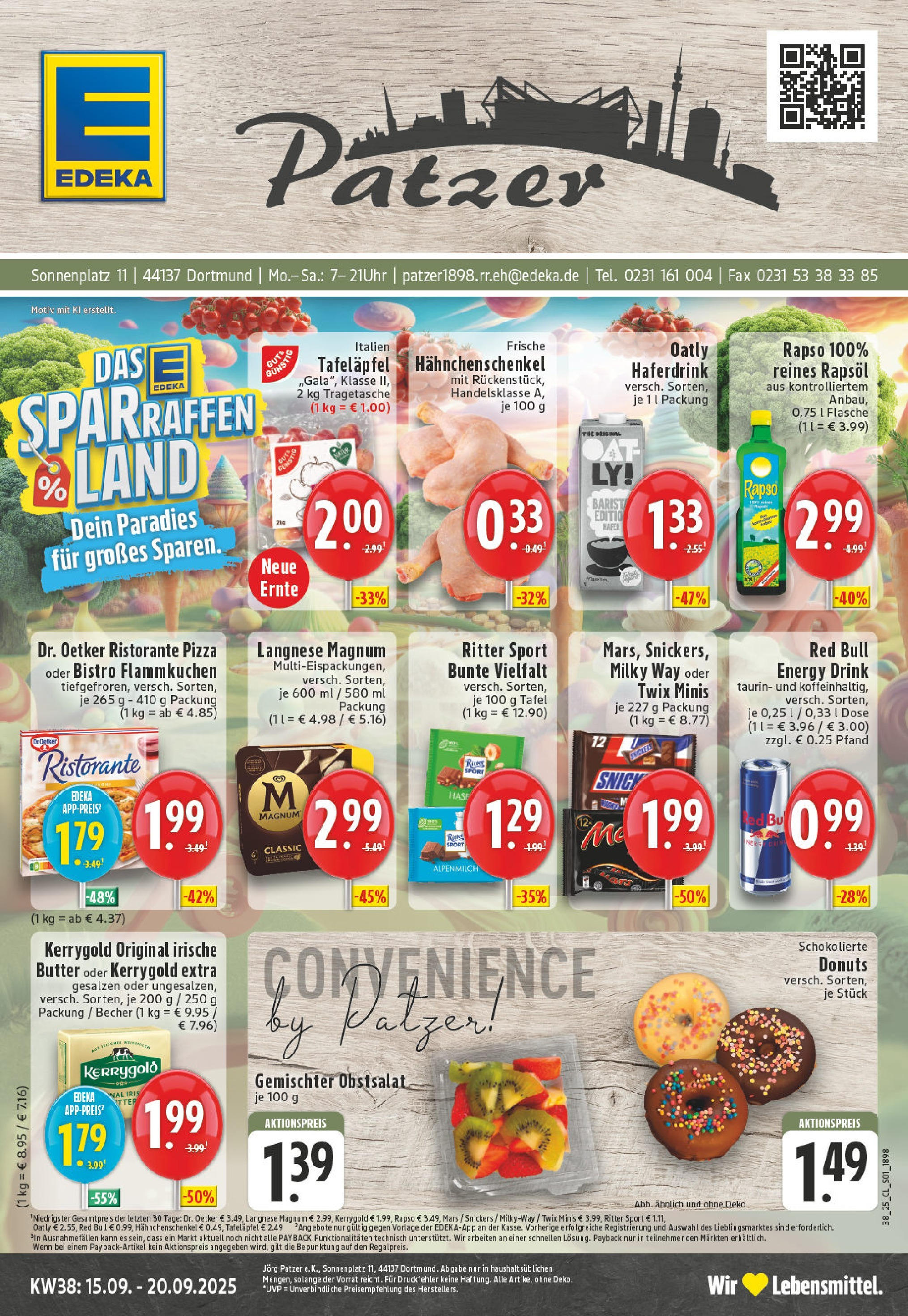 Edeka prospekt Dortmund	 (ab 14.09.2025) » Angebote Online | Seite: 1 | Produkte: Ristorante, Butter, Snickers, Pizza