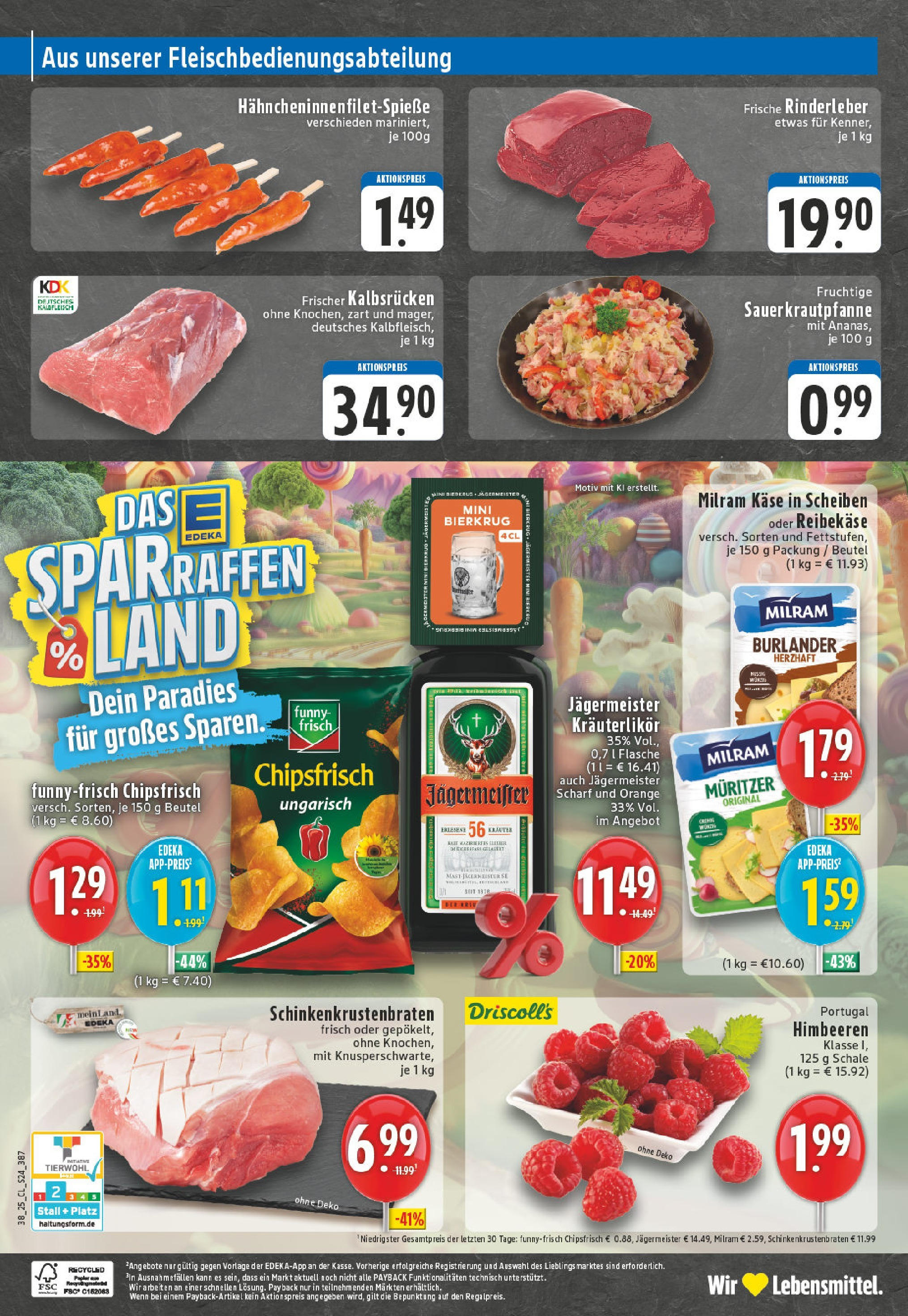 Edeka prospekt Bedburg Hau	 (ab 14.09.2025) » Angebote Online | Seite: 26 | Produkte: Käse, Jägermeister, Milram, Reibekase