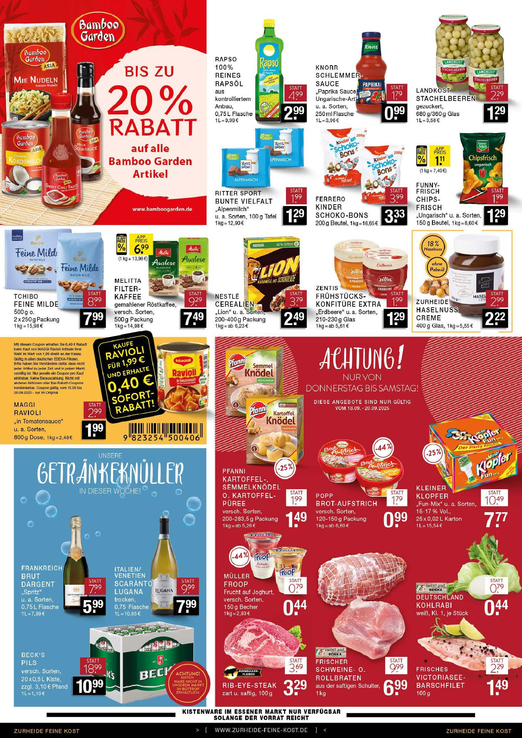 Edeka prospekt Oberhausen (ab 14.09.2025) » Angebote Online | Seite: 8 | Produkte: Maggi, Kaffee, Chili, Steak Edeka prospekt Oberhausen (ab 14.09.2025) » Angebote Online | Seite: 8 | Produkte: Maggi, Kaffee, Chili, Steak