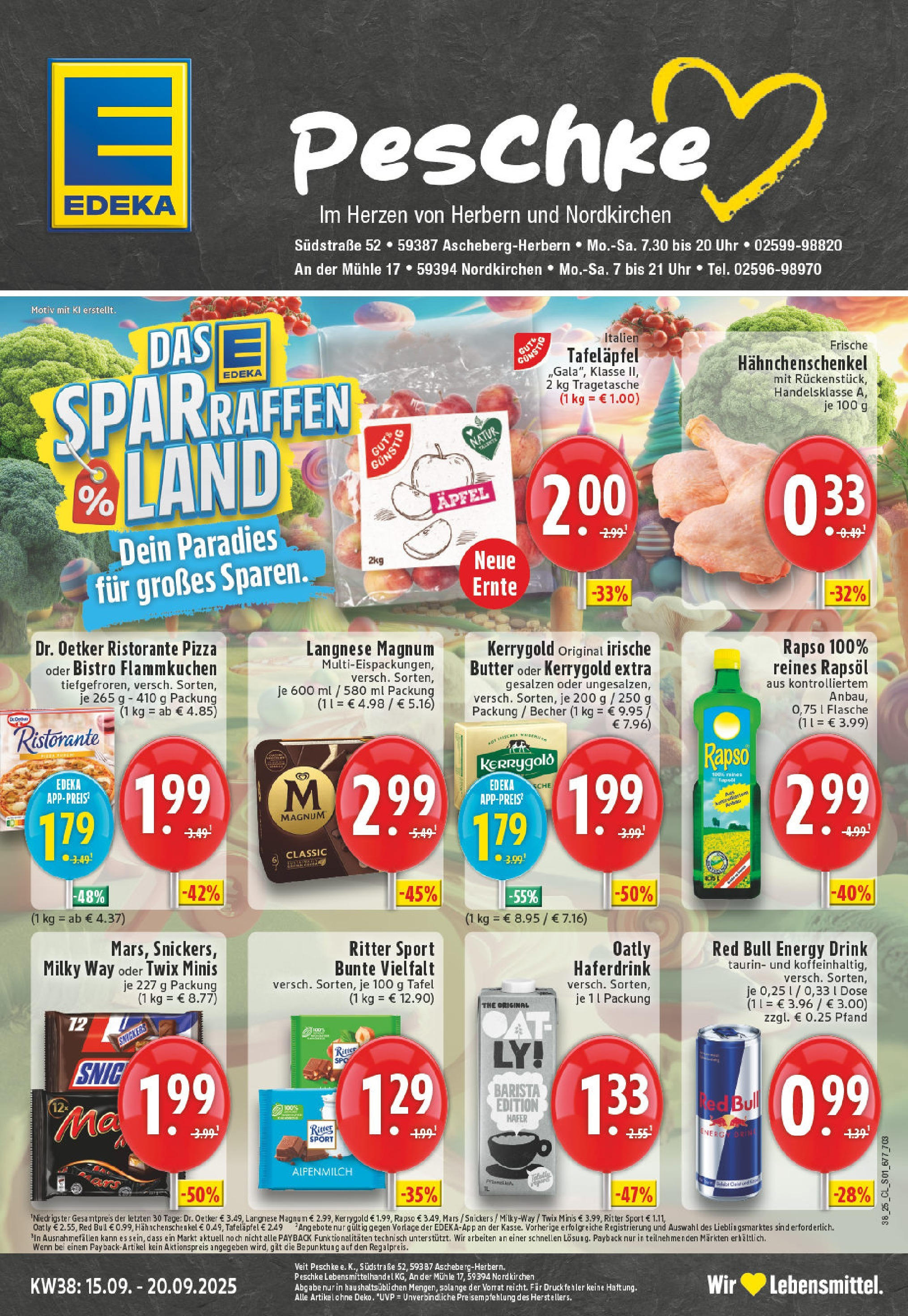 Edeka prospekt Ascheberg-Herbern (ab 14.09.2025) » Angebote Online | Seite: 1 | Produkte: Red bull, Butter, Oatly, Uhr Edeka prospekt Ascheberg-Herbern (ab 14.09.2025) » Angebote Online | Seite: 1 | Produkte: Red bull, Butter, Oatly, Uhr