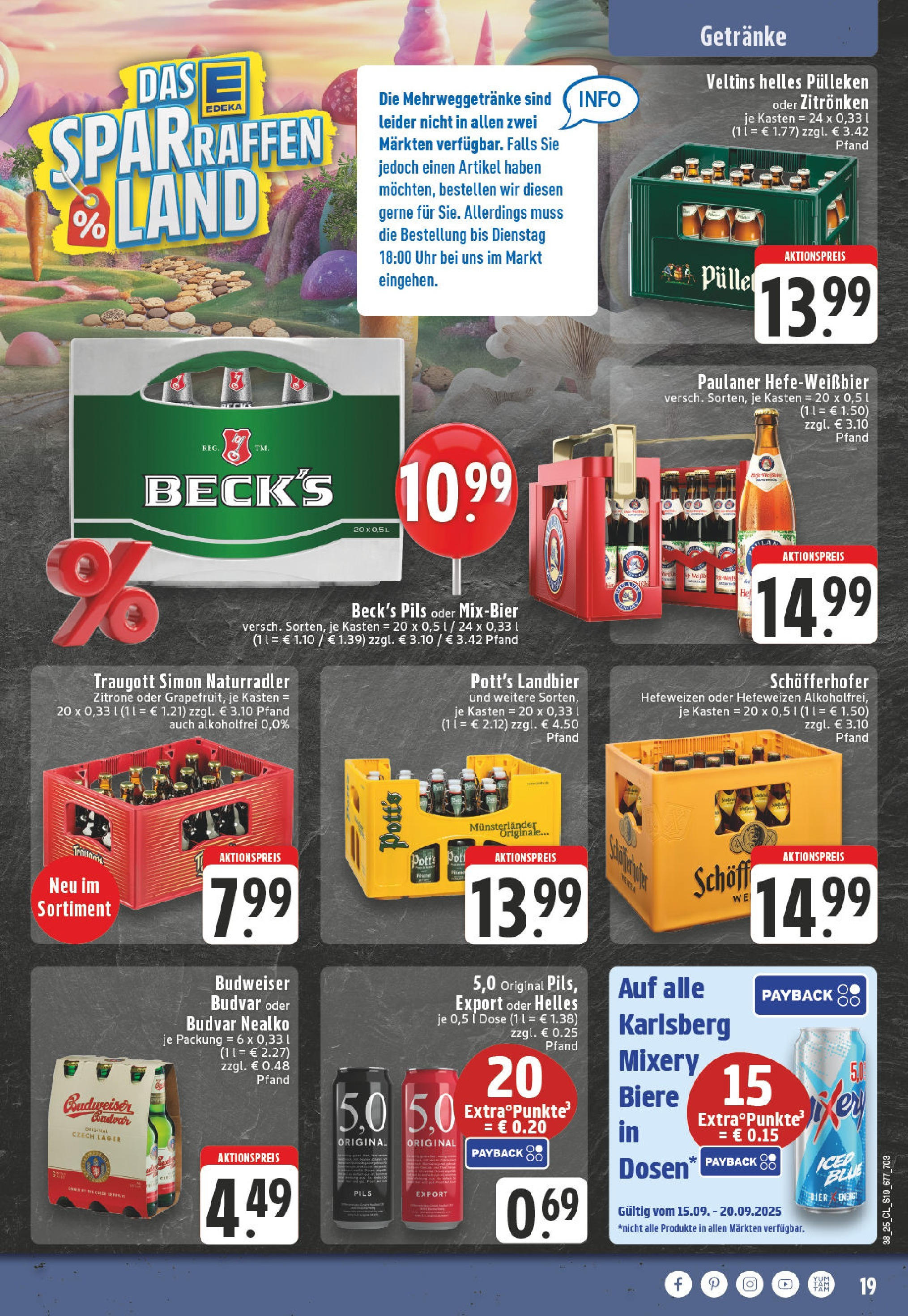 Edeka prospekt Ascheberg-Herbern (ab 14.09.2025) » Angebote Online | Seite: 21 | Produkte: Pils, Zitrone, Uhr, Paulaner Edeka prospekt Ascheberg-Herbern (ab 14.09.2025) » Angebote Online | Seite: 21 | Produkte: Pils, Zitrone, Uhr, Paulaner