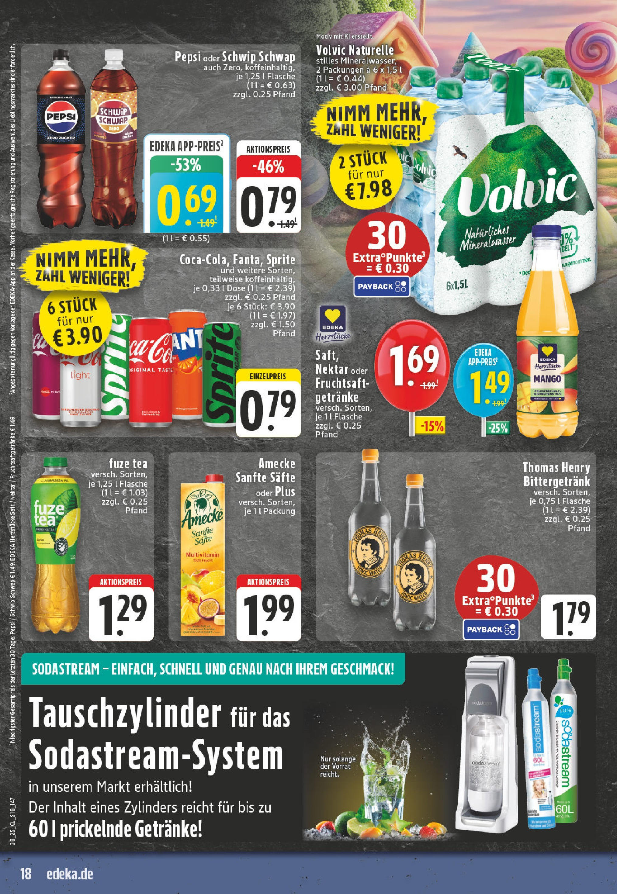 Edeka prospekt Bornheim-Walberberg	 (ab 14.09.2025) » Angebote Online | Seite: 20 | Produkte: Mineralwasser, Zucker, Pepsi, Volvic