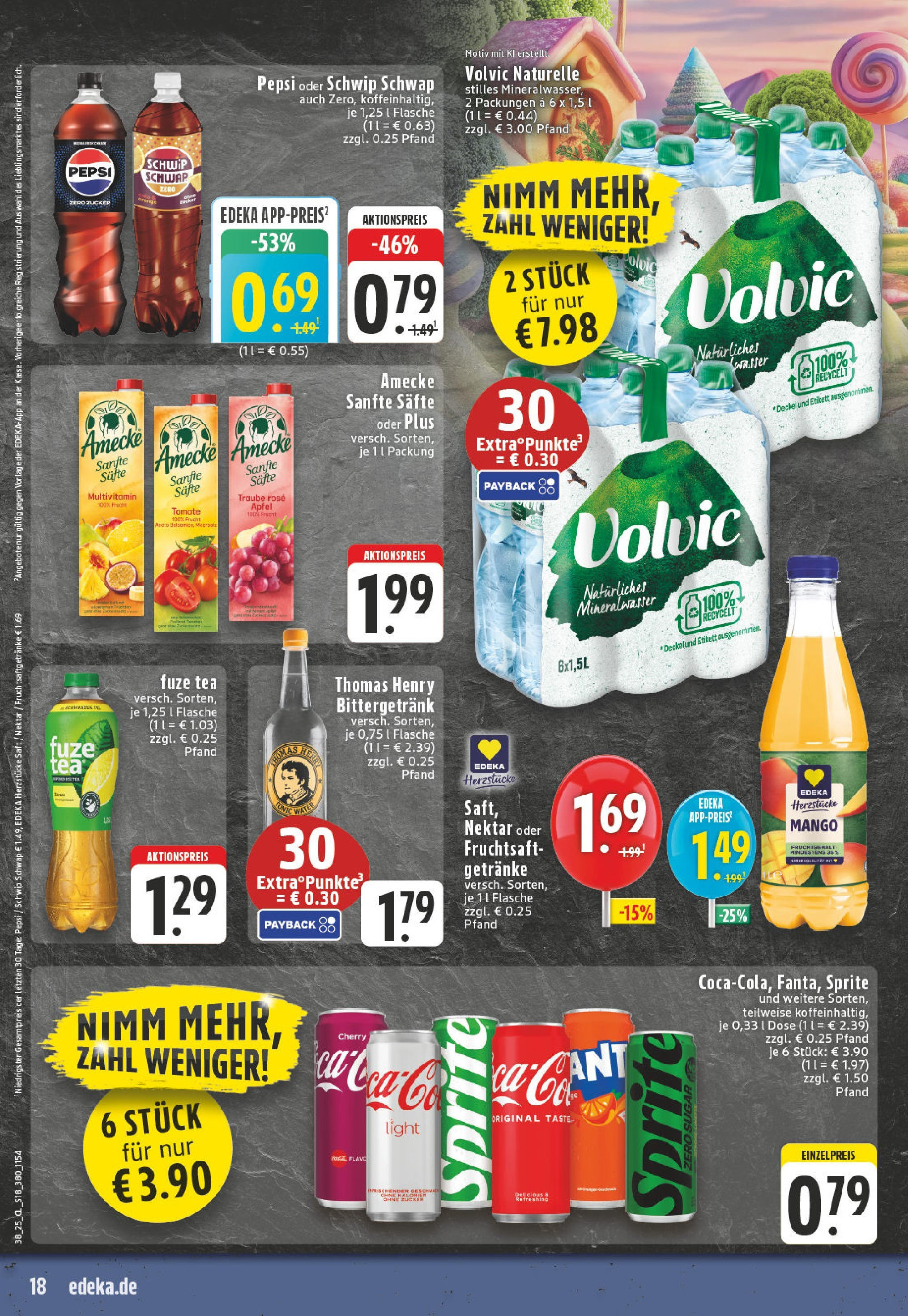 Edeka prospekt Höhn	 (ab 14.09.2025) » Angebote Online | Seite: 20 | Produkte: Fuze tea, Schwip schwap, Wasser, Pepsi
