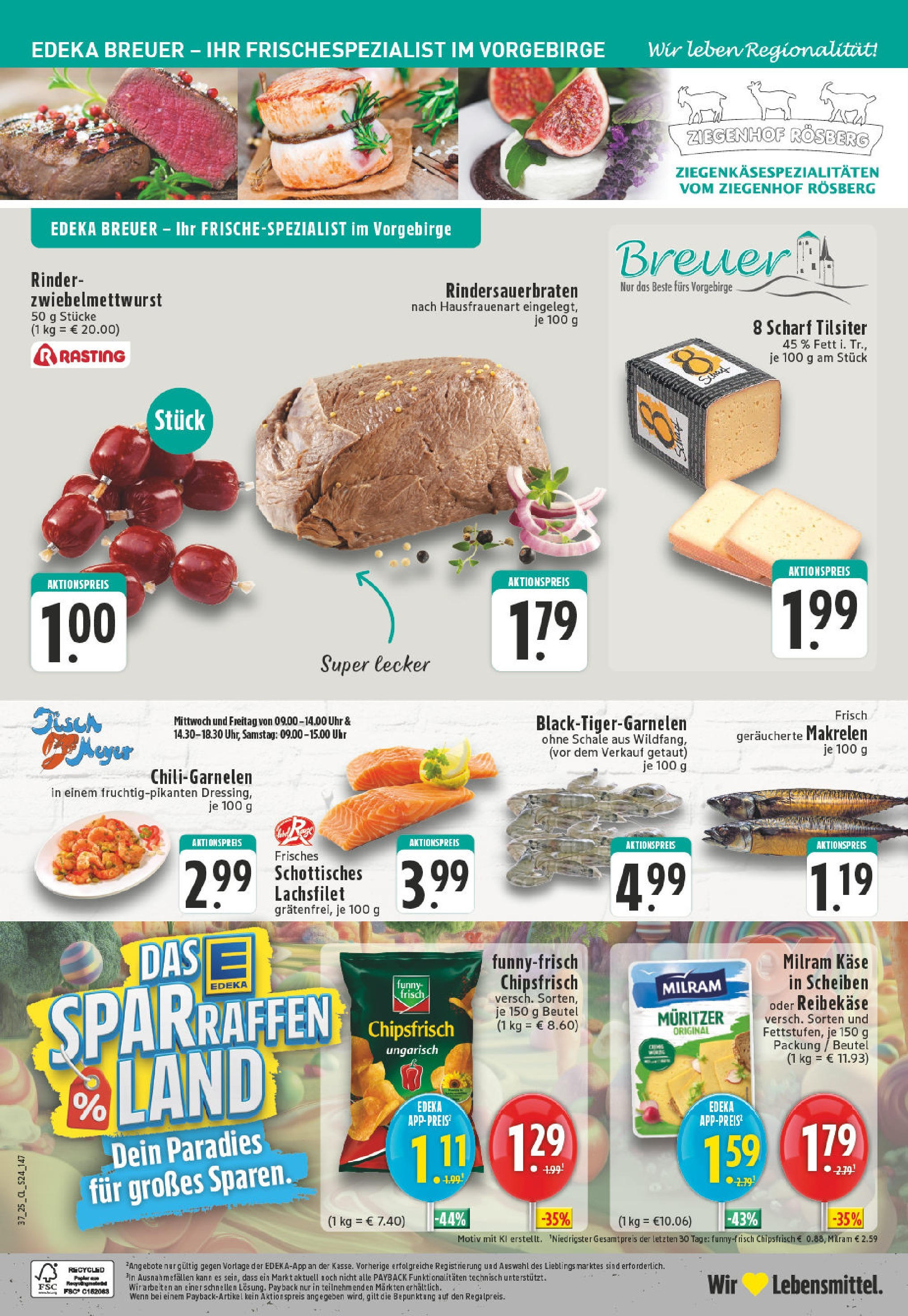 Edeka prospekt Bornheim-Walberberg	 (ab 14.09.2025) » Angebote Online | Seite: 26 | Produkte: Fisch, Reibekase, Chips, Uhr