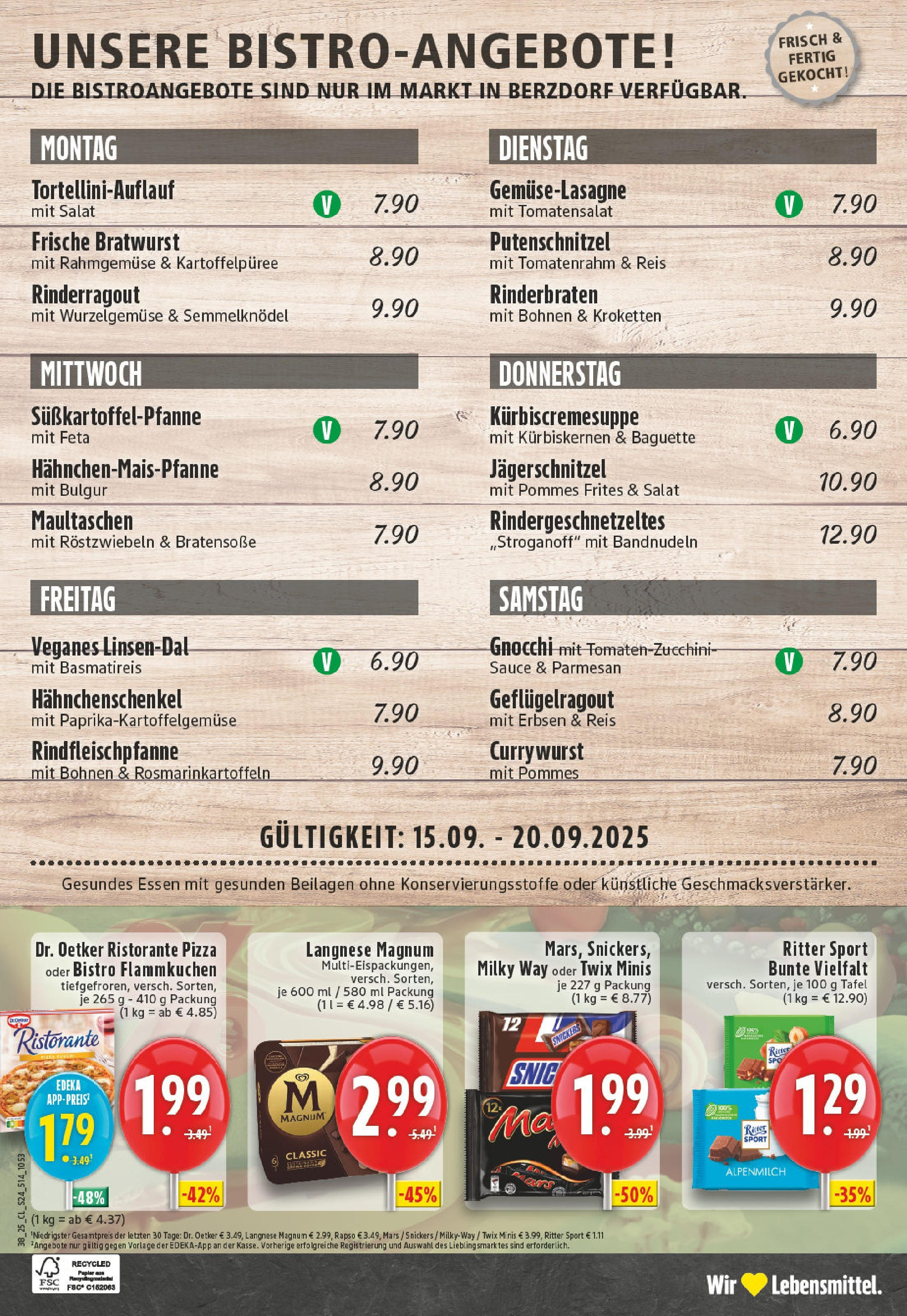 Edeka prospekt Wesseling-Urfeld	 (ab 14.09.2025) » Angebote Online | Seite: 26 | Produkte: Hahnchenschenkel, Pommes frites, Reis, Erbsen