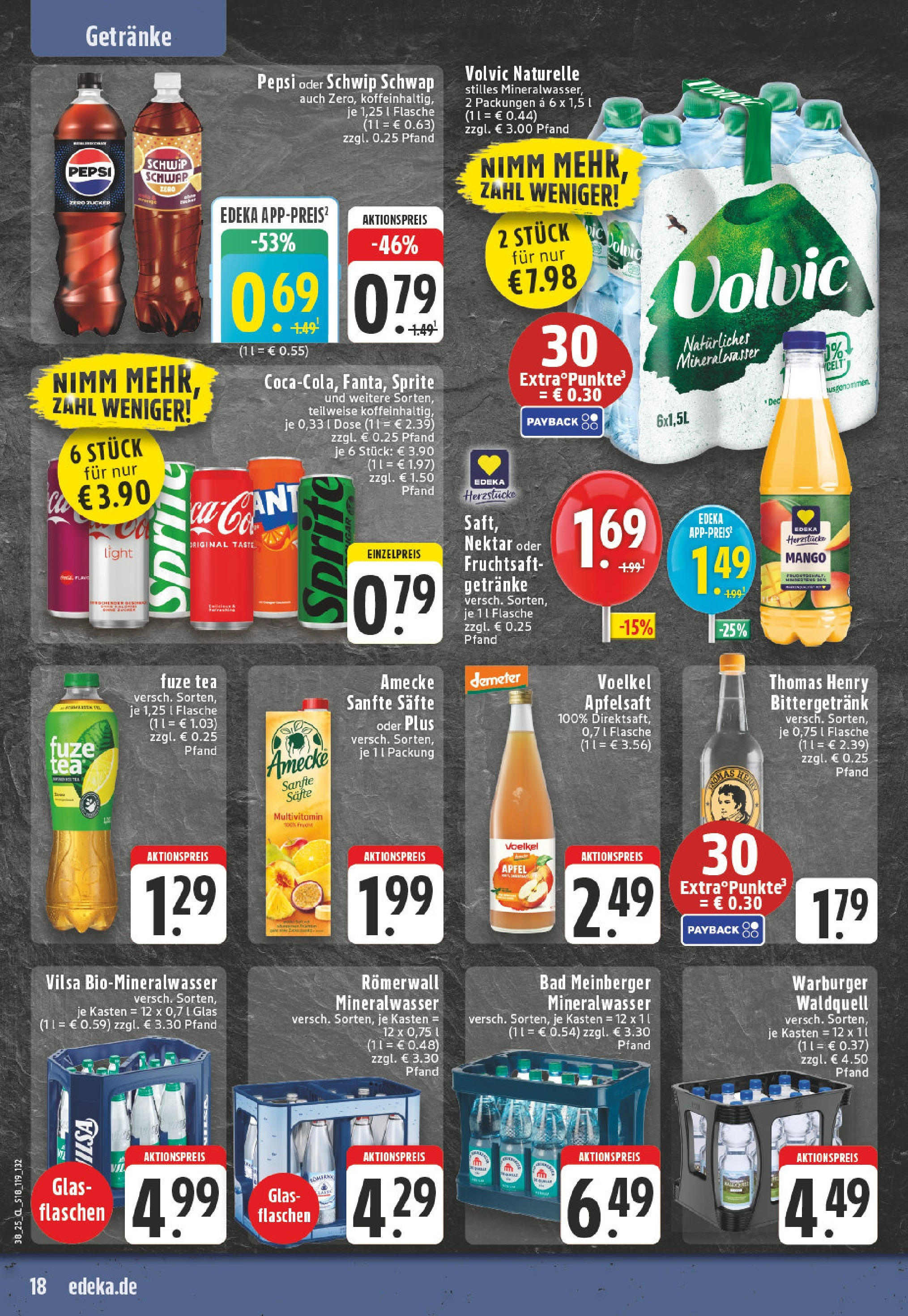 Edeka prospekt Geseke	 (ab 14.09.2025) » Angebote Online | Seite: 20 | Produkte: Fuze tea, Bad, Mango, Pepsi