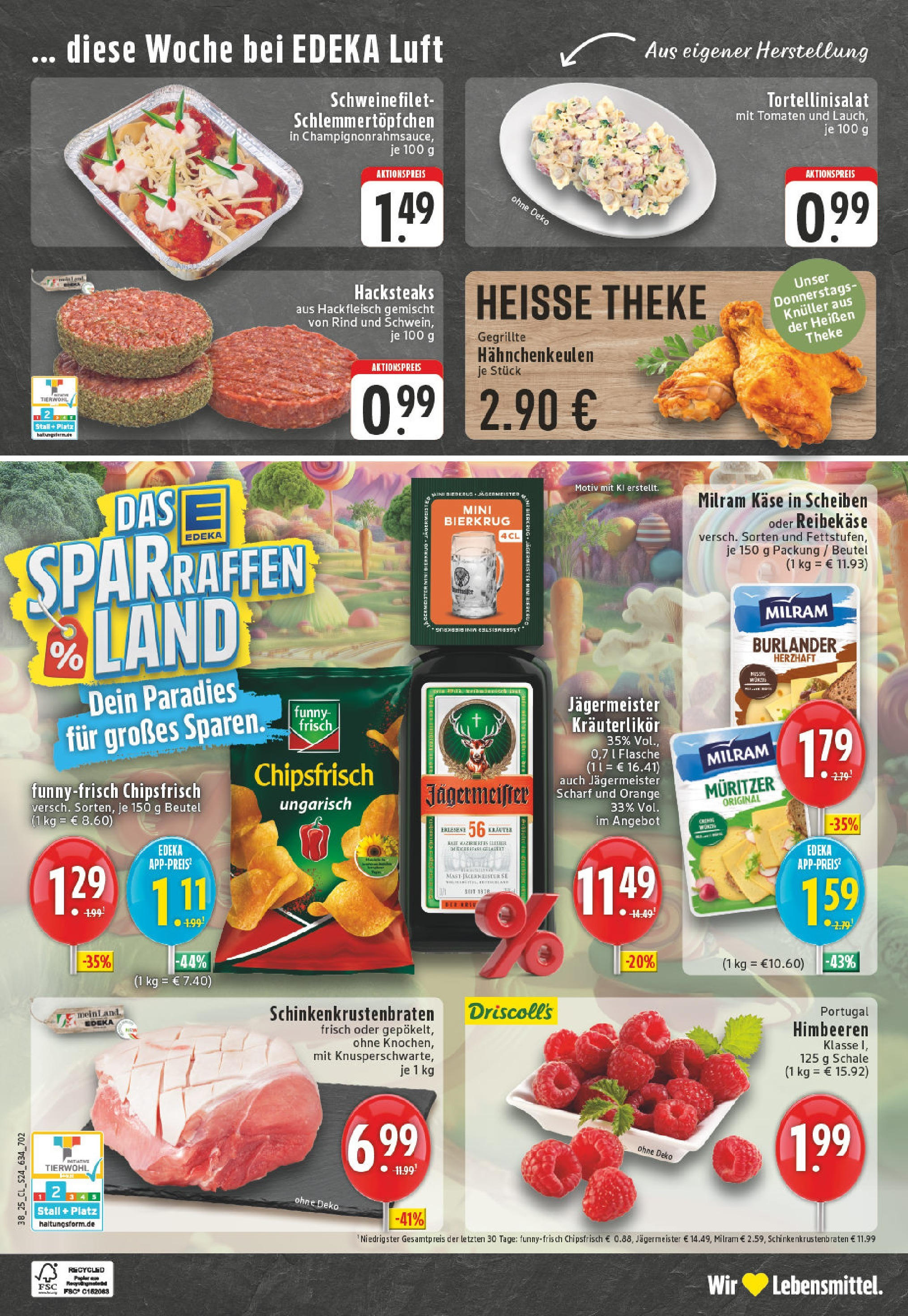 Edeka prospekt Rheinberg - Borth (ab 14.09.2025) » Angebote Online | Seite: 26 | Produkte: Himbeeren, Käse, Schweinefilet, Hackfleisch Edeka prospekt Rheinberg - Borth (ab 14.09.2025) » Angebote Online | Seite: 26 | Produkte: Himbeeren, Käse, Schweinefilet, Hackfleisch