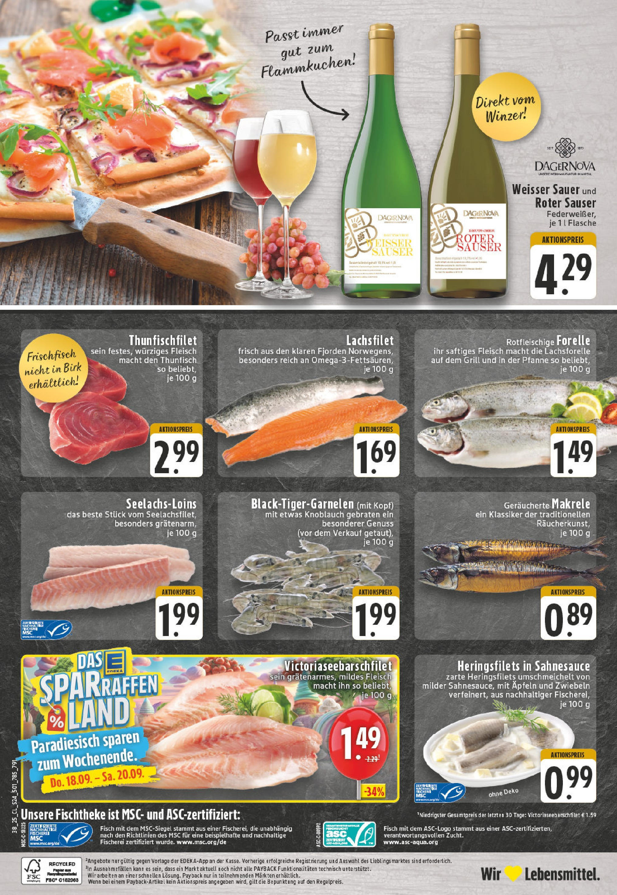 Edeka prospekt Lohmar - Birk	 (ab 14.09.2025) » Angebote Online | Seite: 26 | Produkte: Fisch, Zwiebeln, Knoblauch, Fleisch