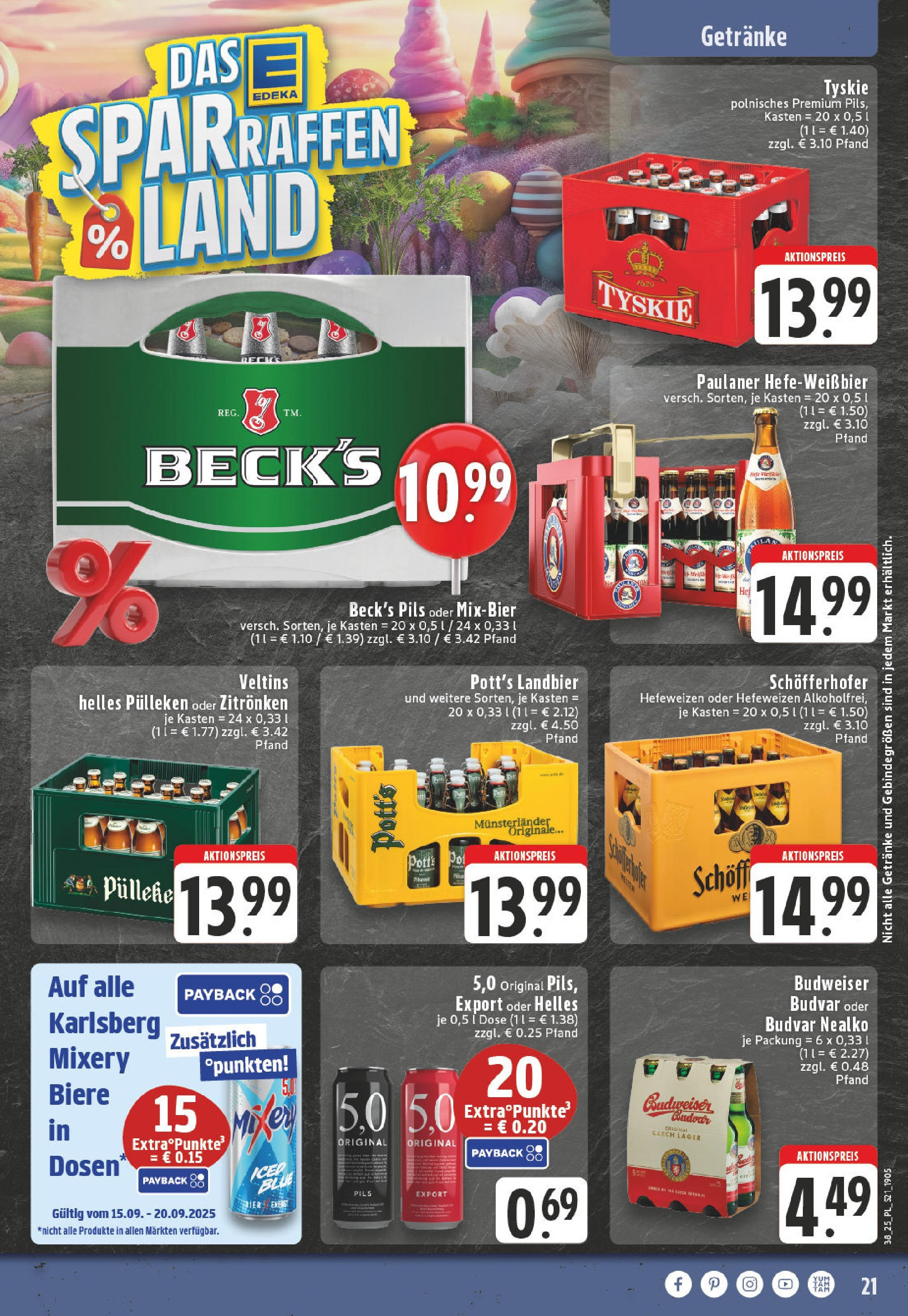Edeka prospekt Lippstadt (ab 14.09.2025) » Angebote Online | Seite: 23 | Produkte: Tyskie, Bier, Pils, Paulaner Edeka prospekt Lippstadt (ab 14.09.2025) » Angebote Online | Seite: 23 | Produkte: Tyskie, Bier, Pils, Paulaner