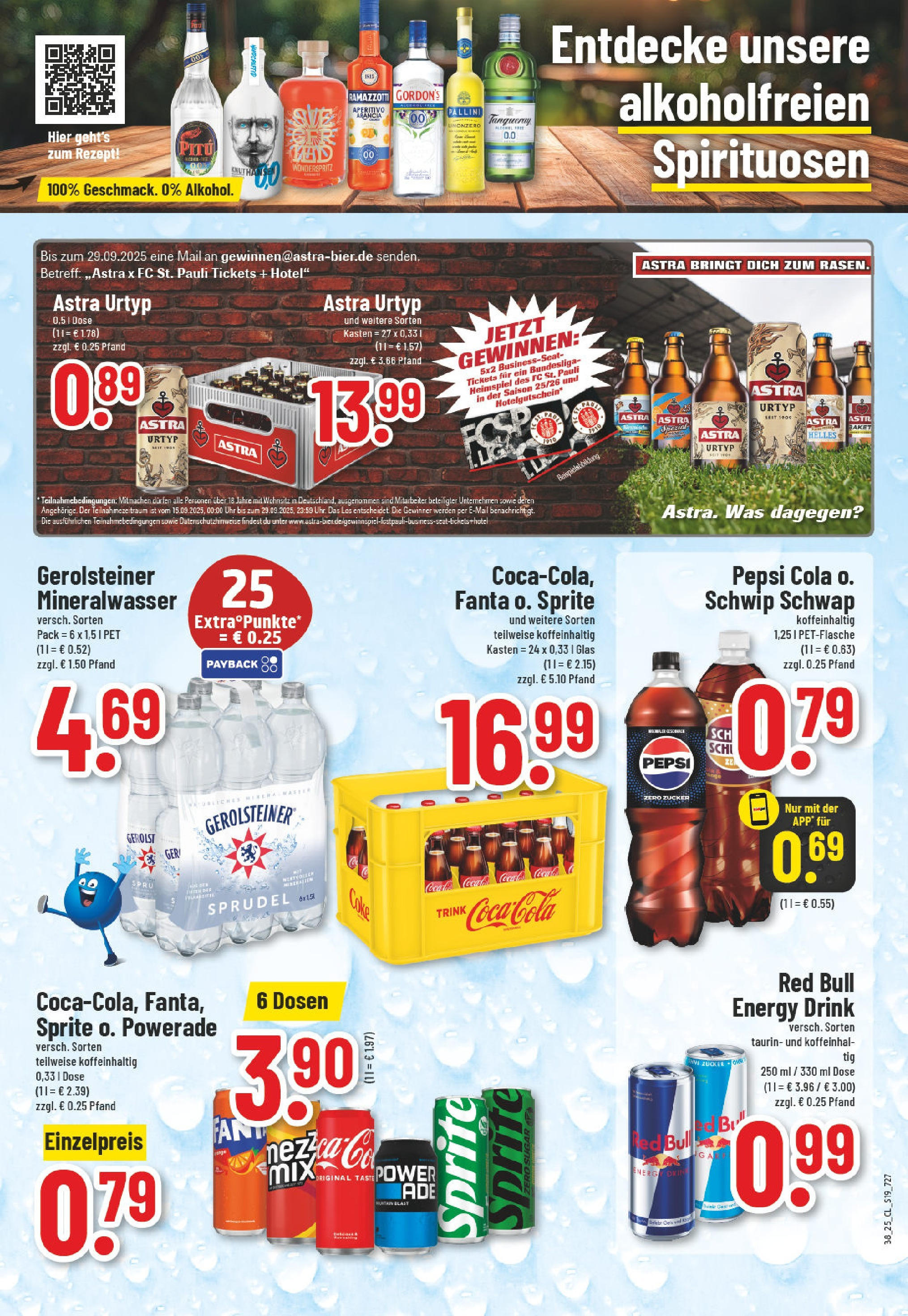 Edeka prospekt Weilerswist	 (ab 14.09.2025) » Angebote Online | Seite: 21 | Produkte: Cola, Energy, Mineralwasser, Pepsi