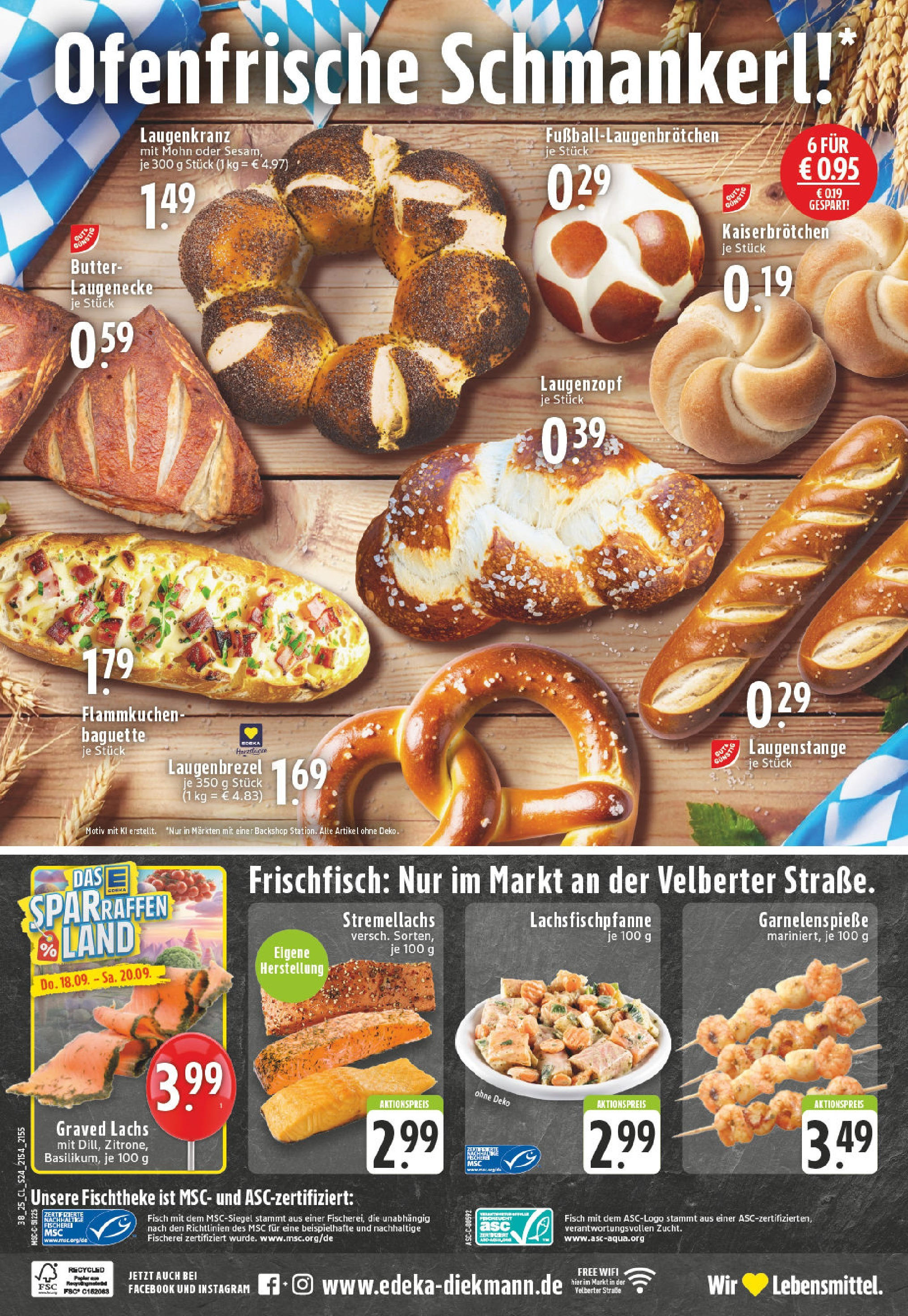 Edeka prospekt Essen-Werden (ab 14.09.2025) » Angebote Online | Seite: 26 | Produkte: Butter, Baguette, Ofenfrische, Fisch Edeka prospekt Essen-Werden (ab 14.09.2025) » Angebote Online | Seite: 26 | Produkte: Butter, Baguette, Ofenfrische, Fisch