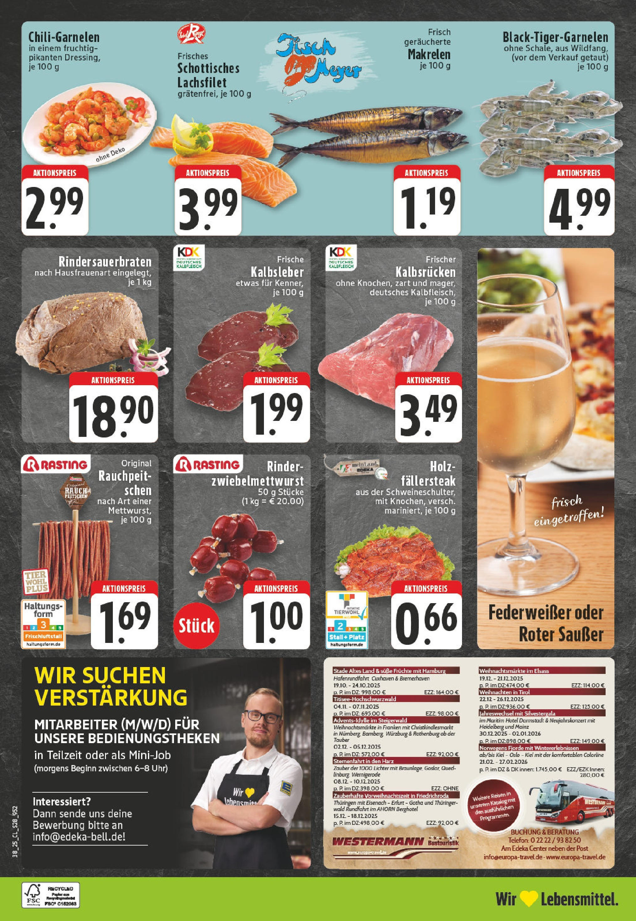 Edeka prospekt Bornheim	 (ab 14.09.2025) » Angebote Online | Seite: 30 | Produkte: Tisch, Kalbsleber, Steak, Uhr