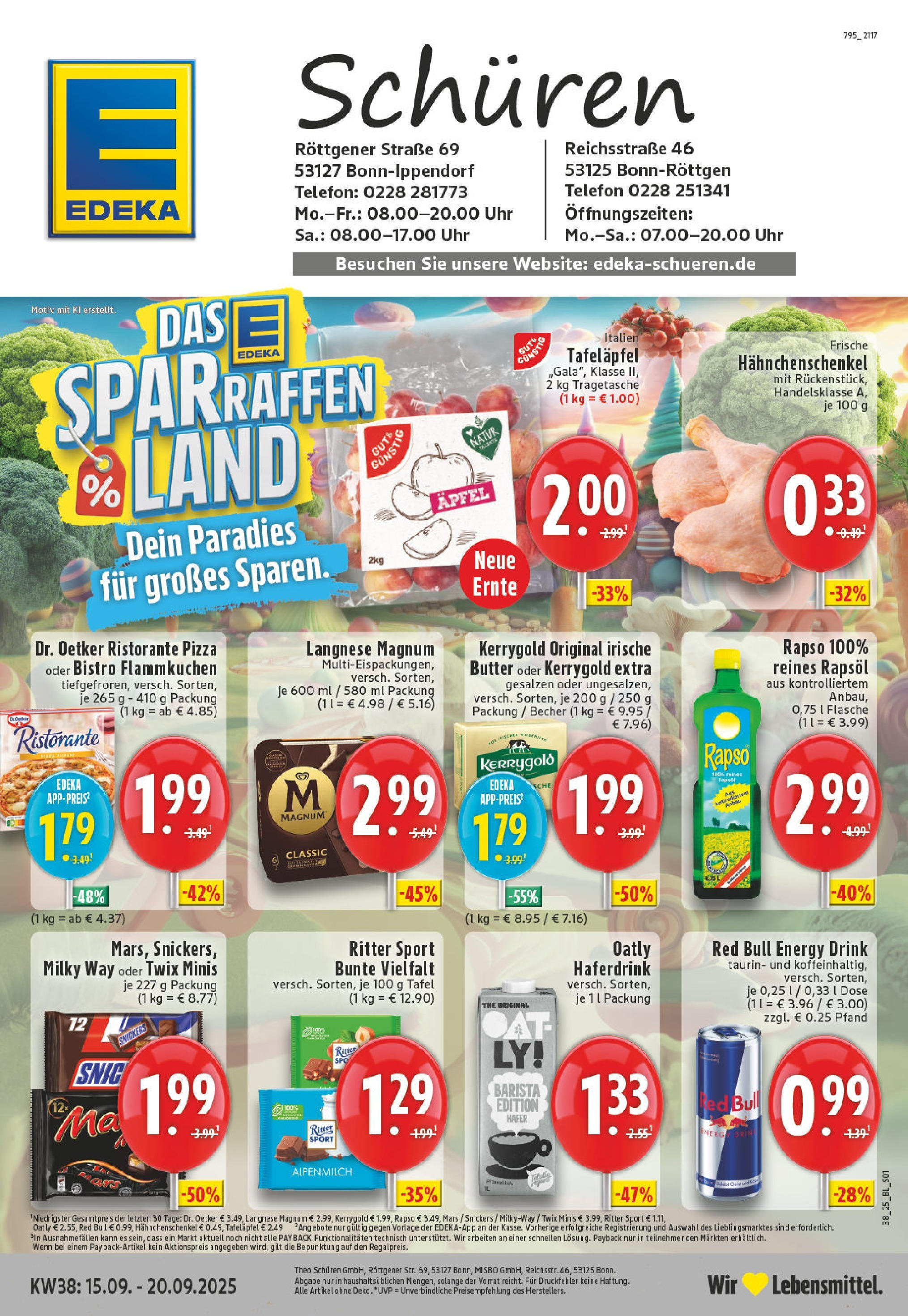 Edeka prospekt Bonn-Ippendorf	 (ab 14.09.2025) » Angebote Online | Seite: 1 | Produkte: Energy, Butter, Ritter sport, Uhr