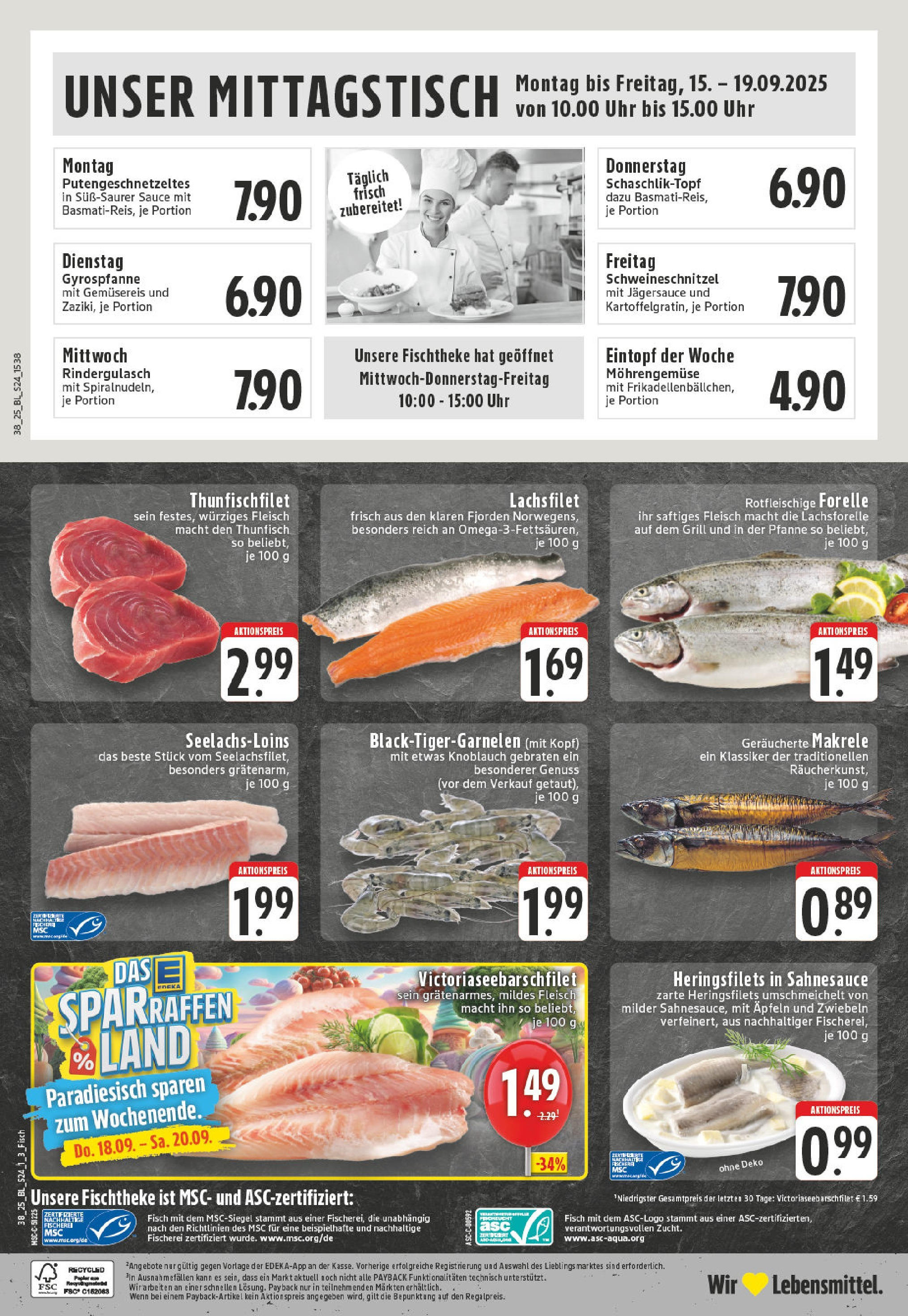 Edeka prospekt Essen (ab 14.09.2025) » Angebote Online | Seite: 26 | Produkte: Rindergulasch, Thunfisch, Knoblauch, Uhr Edeka prospekt Essen (ab 14.09.2025) » Angebote Online | Seite: 26 | Produkte: Rindergulasch, Thunfisch, Knoblauch, Uhr