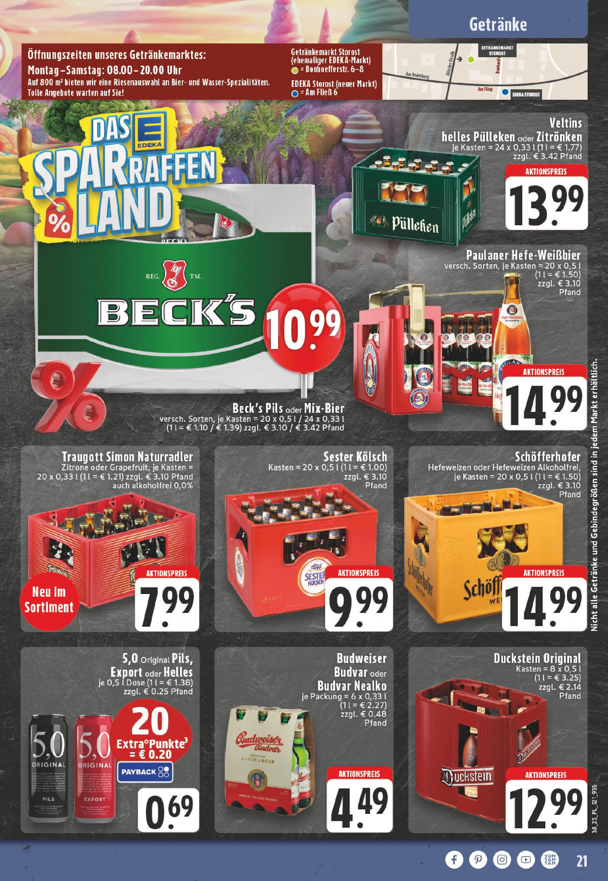 Edeka prospekt Eschweiler-Dürwiß (ab 14.09.2025) » Angebote Online | Seite: 23 | Produkte: Bier, Pils, Uhr, Paulaner Edeka prospekt Eschweiler-Dürwiß (ab 14.09.2025) » Angebote Online | Seite: 23 | Produkte: Bier, Pils, Uhr, Paulaner