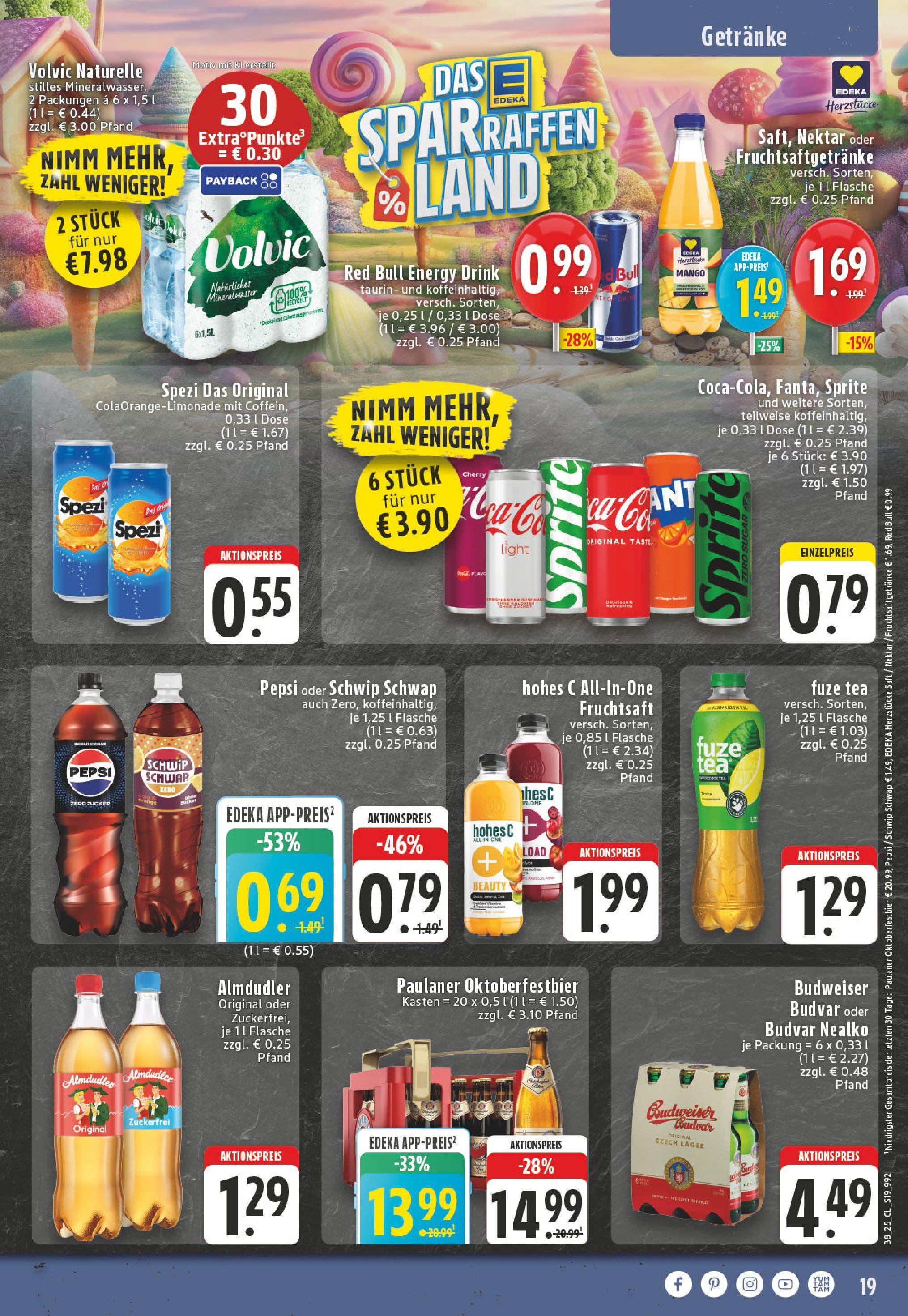 Edeka prospekt Köln-Lindenthal	 (ab 14.09.2025) » Angebote Online | Seite: 21 | Produkte: Red bull, Bier, Mineralwasser, Mango