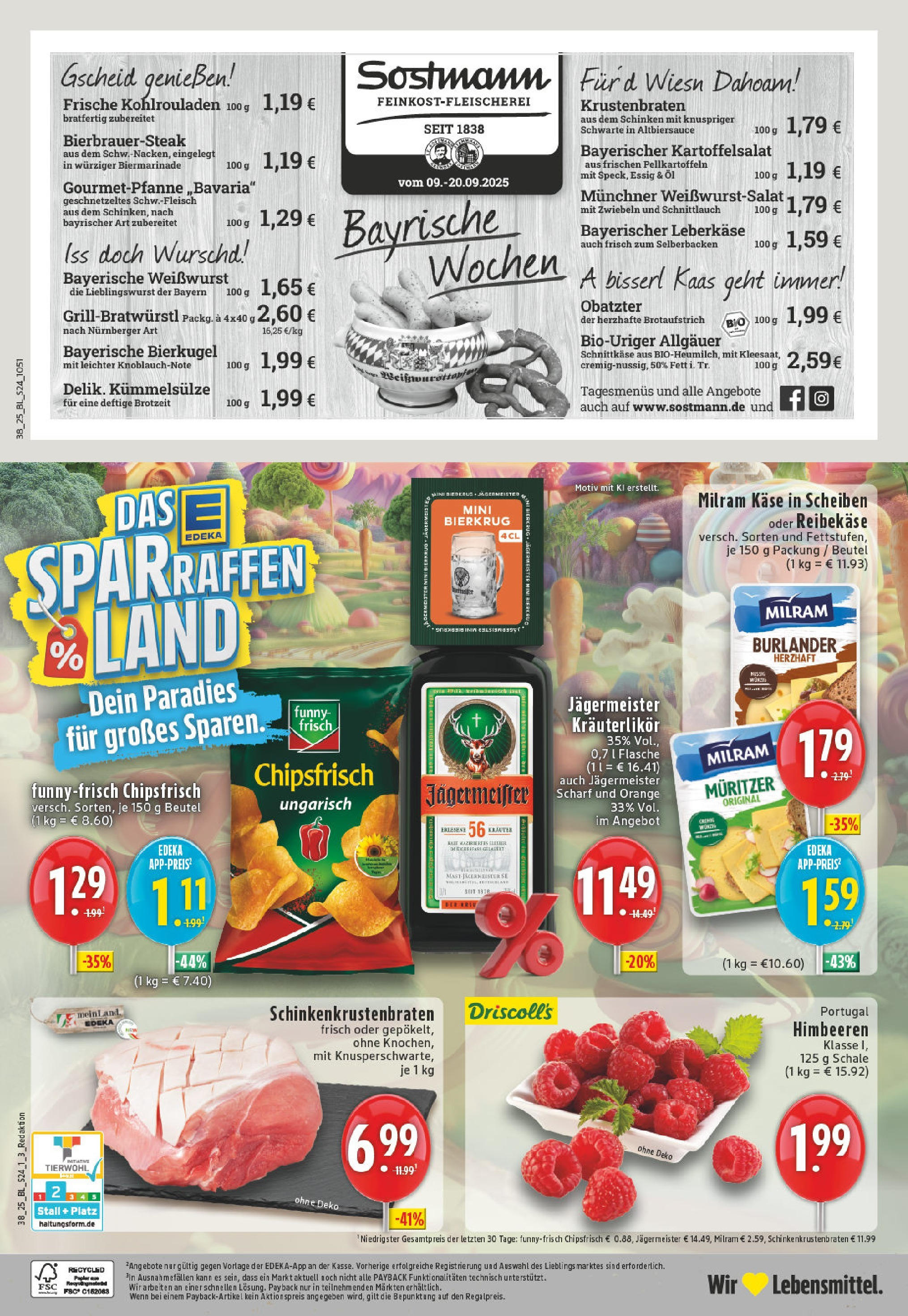 Edeka prospekt Lienen (ab 14.09.2025) » Angebote Online | Seite: 26 | Produkte: Öl, Weißwurst, Jägermeister, Schinken Edeka prospekt Lienen (ab 14.09.2025) » Angebote Online | Seite: 26 | Produkte: Öl, Weißwurst, Jägermeister, Schinken