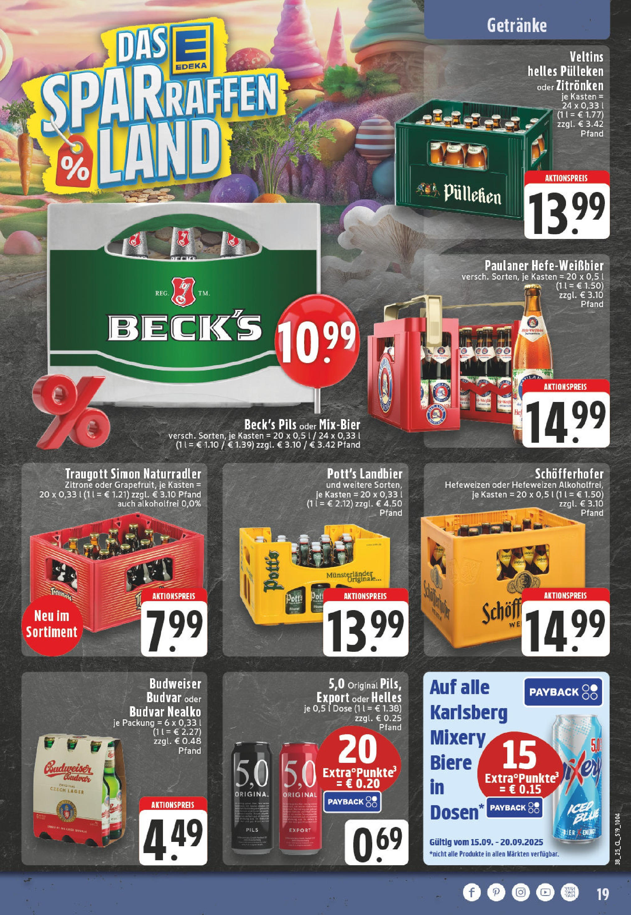Edeka prospekt Versmold (ab 14.09.2025) » Angebote Online | Seite: 21 | Produkte: Helles pulleken, Pils, Radler, Veltins Edeka prospekt Versmold (ab 14.09.2025) » Angebote Online | Seite: 21 | Produkte: Helles pulleken, Pils, Radler, Veltins