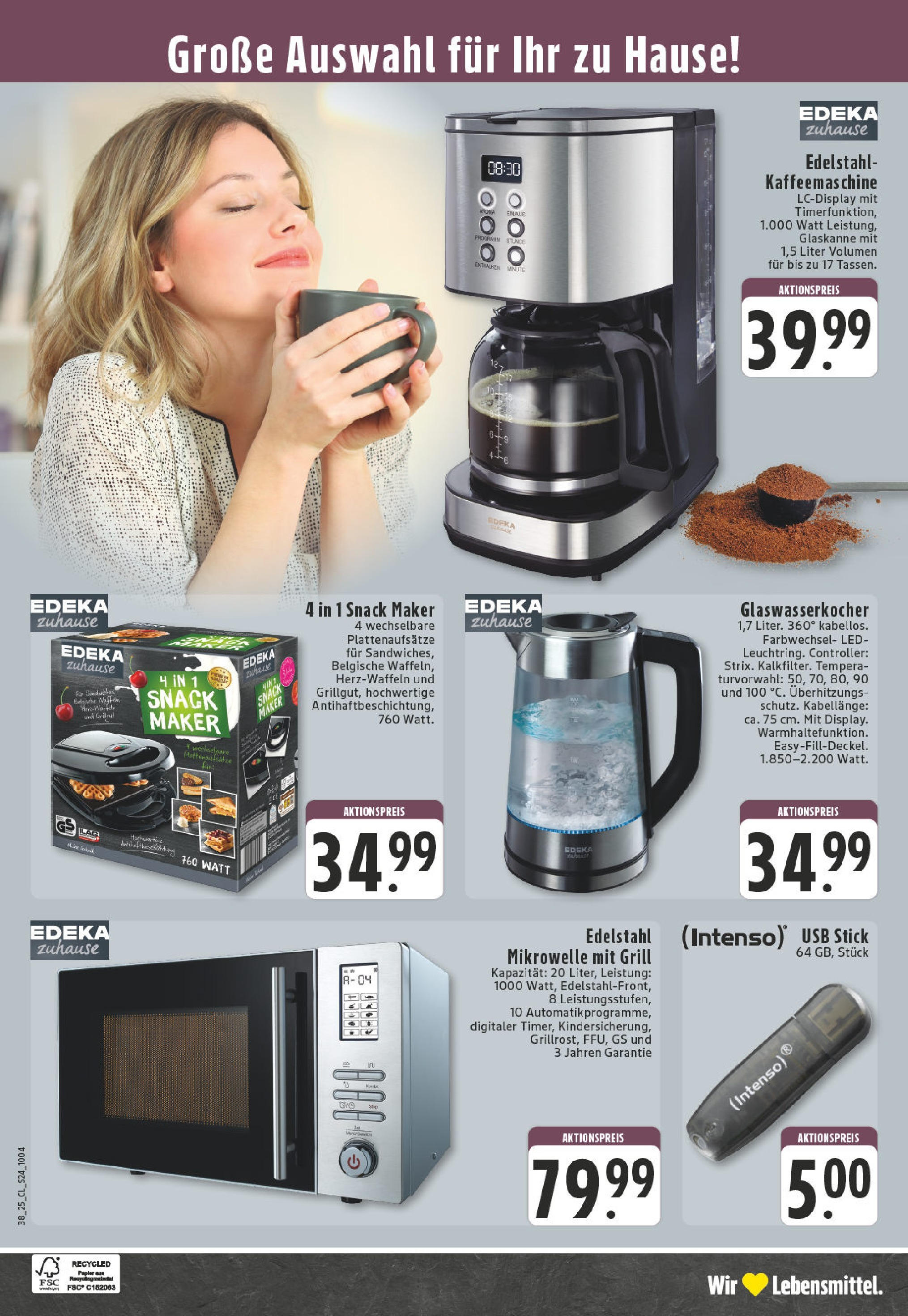 Edeka prospekt Versmold (ab 14.09.2025) » Angebote Online | Seite: 26 | Produkte: USB, Mikrowelle, Kaffeemaschine, Usb stick Edeka prospekt Versmold (ab 14.09.2025) » Angebote Online | Seite: 26 | Produkte: USB, Mikrowelle, Kaffeemaschine, Usb stick