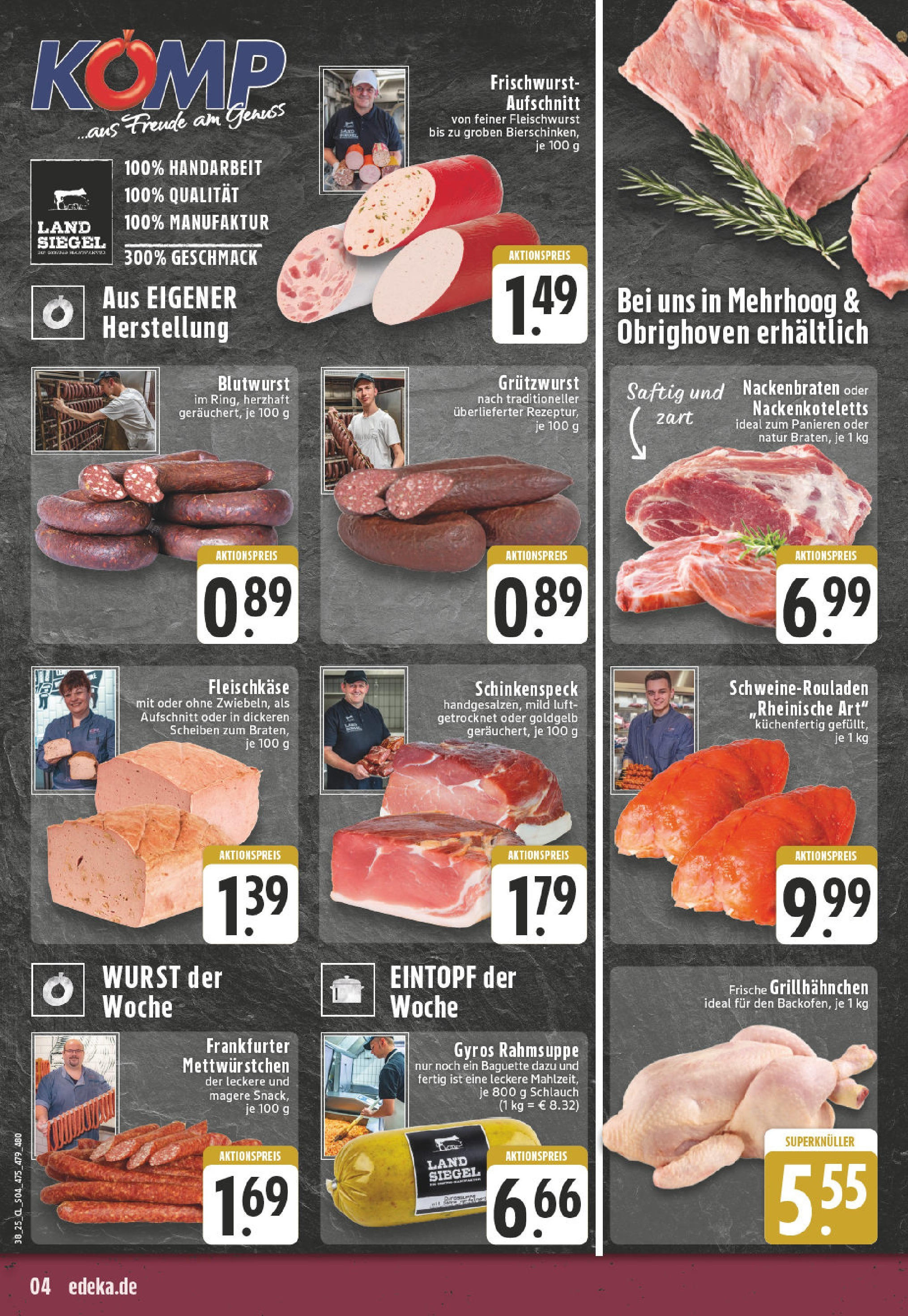 Edeka prospekt Wesel-Obrighoven (ab 14.09.2025) » Angebote Online | Seite: 6 | Produkte: Baguette, Gyros, Wurst Edeka prospekt Wesel-Obrighoven (ab 14.09.2025) » Angebote Online | Seite: 6 | Produkte: Baguette, Gyros, Wurst