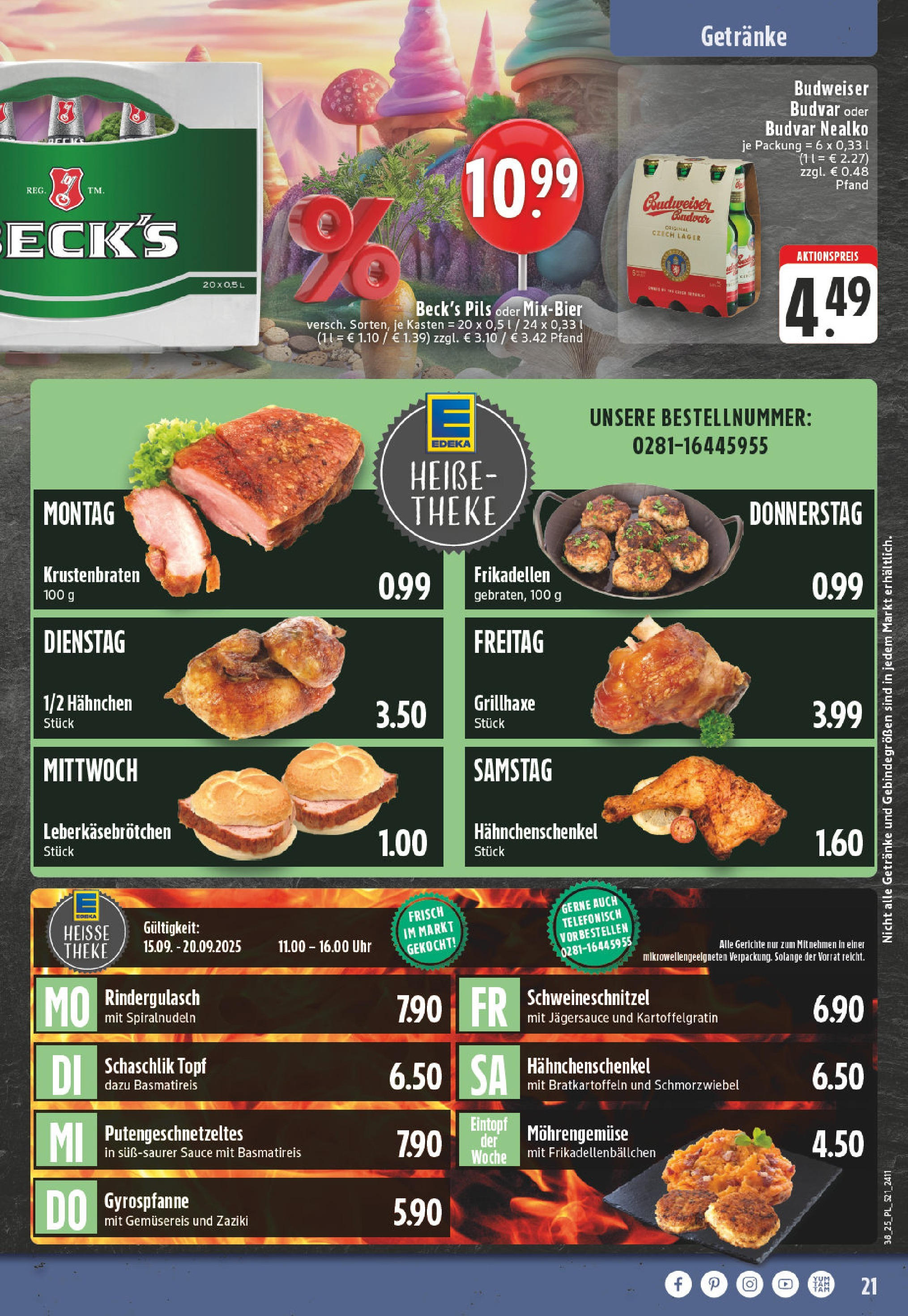 Edeka prospekt Wesel (ab 14.09.2025) » Angebote Online | Seite: 23 | Produkte: Theke, Krustenbraten, Schnitzel, Uhr Edeka prospekt Wesel (ab 14.09.2025) » Angebote Online | Seite: 23 | Produkte: Theke, Krustenbraten, Schnitzel, Uhr