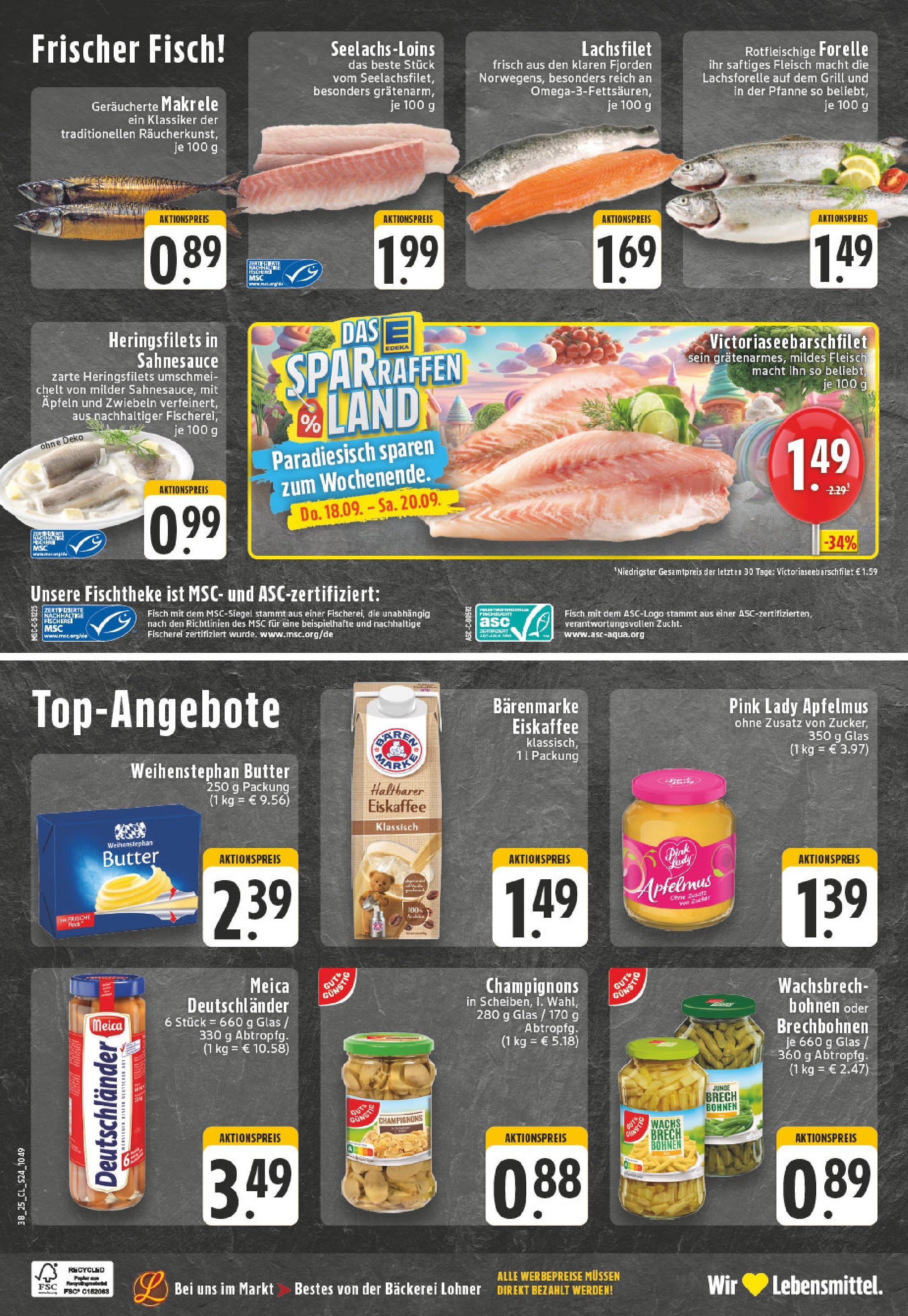Edeka prospekt Kempenich	 (ab 14.09.2025) » Angebote Online | Seite: 26 | Produkte: Weihenstephan butter, Apple, Meica, Champignons