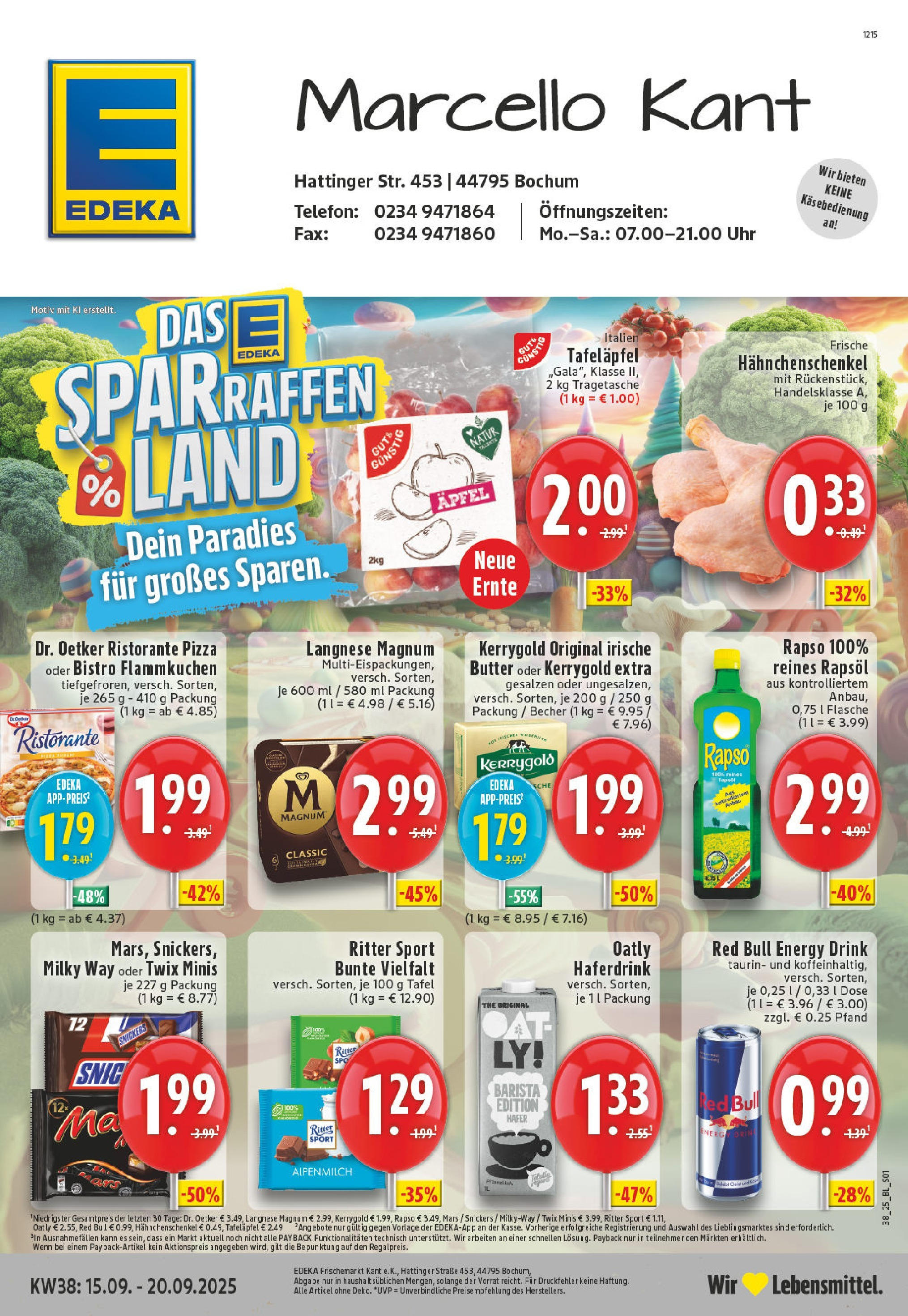 Edeka prospekt Bochum (ab 14.09.2025) » Angebote Online | Seite: 1 | Produkte: Ristorante, Butter, Haferdrink, Oatly Edeka prospekt Bochum (ab 14.09.2025) » Angebote Online | Seite: 1 | Produkte: Ristorante, Butter, Haferdrink, Oatly