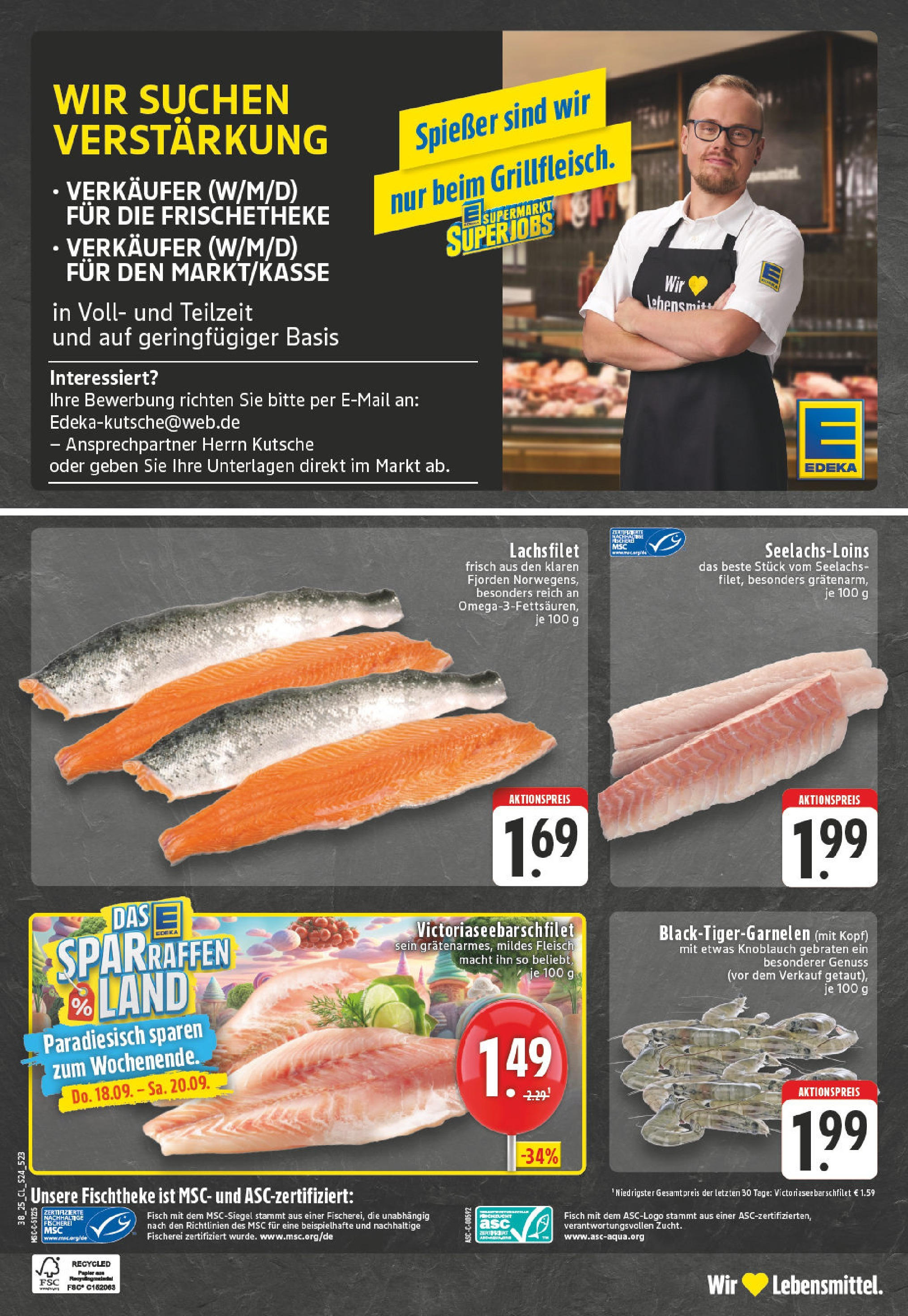 Edeka prospekt Vreden	 (ab 14.09.2025) » Angebote Online | Seite: 26 | Produkte: Fisch, Knoblauch, Fleisch