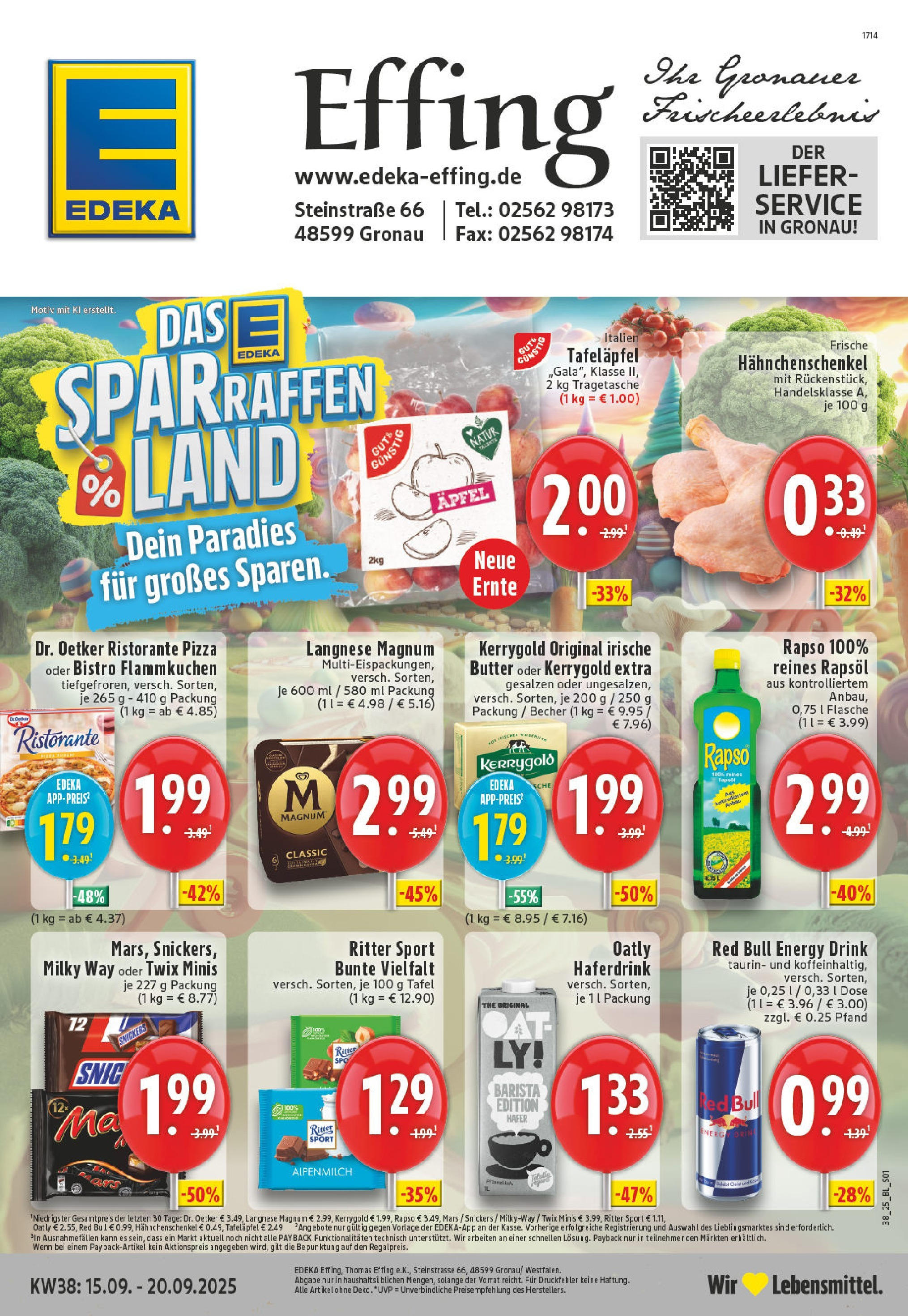 Edeka prospekt Gronau (ab 14.09.2025) » Angebote Online | Seite: 1 | Produkte: Butter, Twix, Haferdrink, Oatly Edeka prospekt Gronau (ab 14.09.2025) » Angebote Online | Seite: 1 | Produkte: Butter, Twix, Haferdrink, Oatly