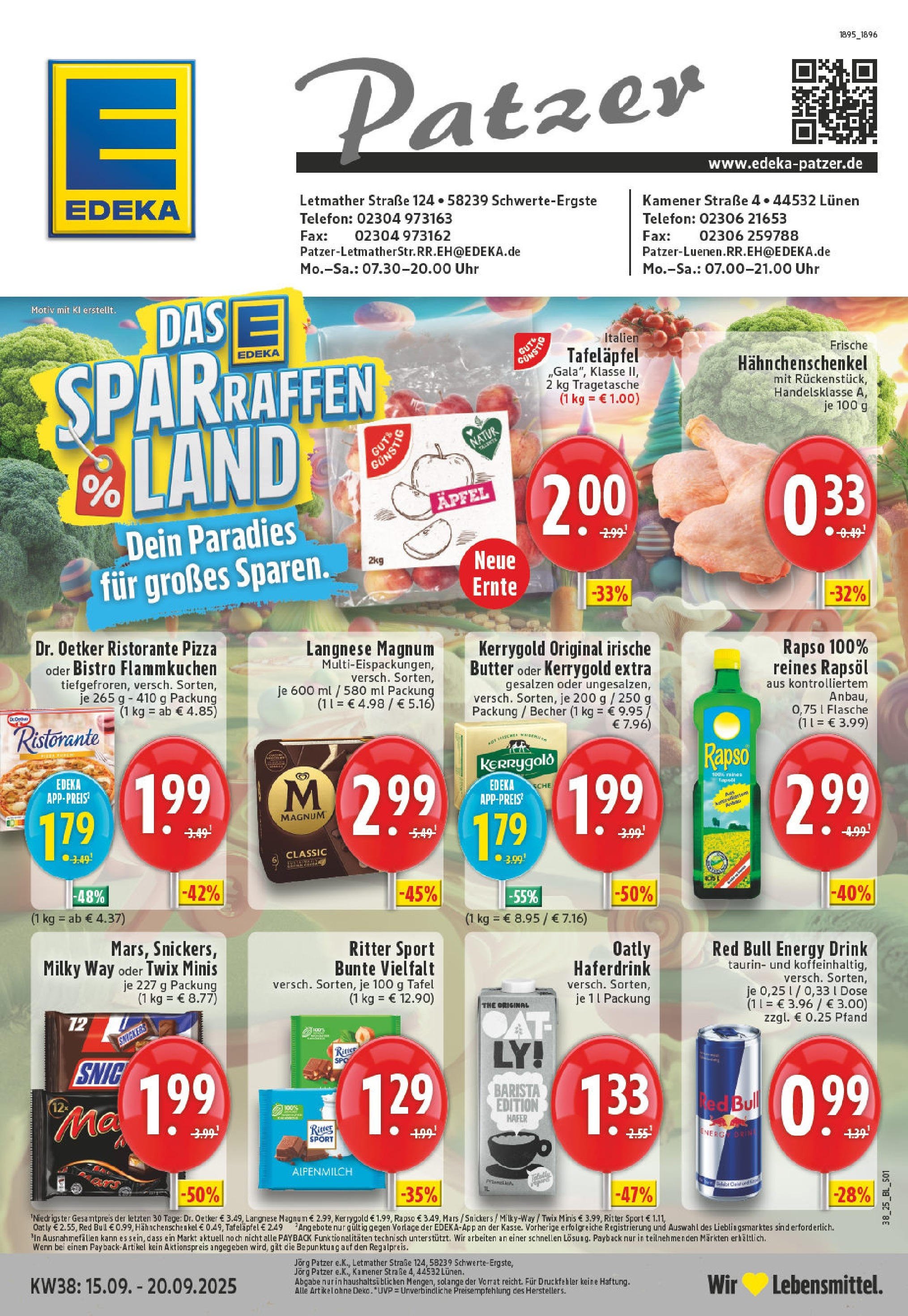 Edeka prospekt Schwerte - Ergste (ab 14.09.2025) » Angebote Online | Seite: 1 | Produkte: Ristorante, Energy, Butter, Haferdrink Edeka prospekt Schwerte - Ergste (ab 14.09.2025) » Angebote Online | Seite: 1 | Produkte: Ristorante, Energy, Butter, Haferdrink