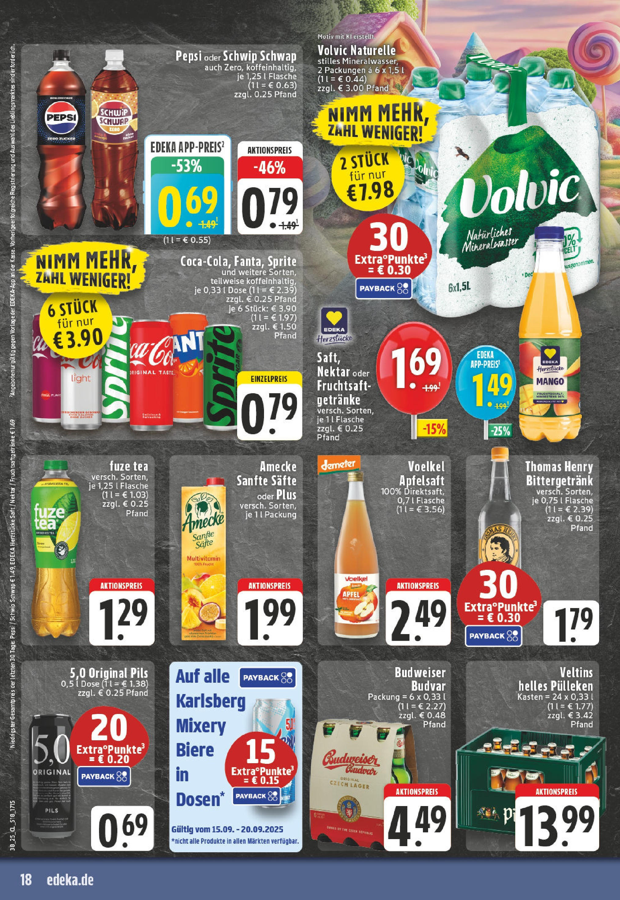 Edeka prospekt Lünen-Brambauer	 (ab 14.09.2025) » Angebote Online | Seite: 20 | Produkte: Mixer, Schwip schwap, Pepsi, Budweiser