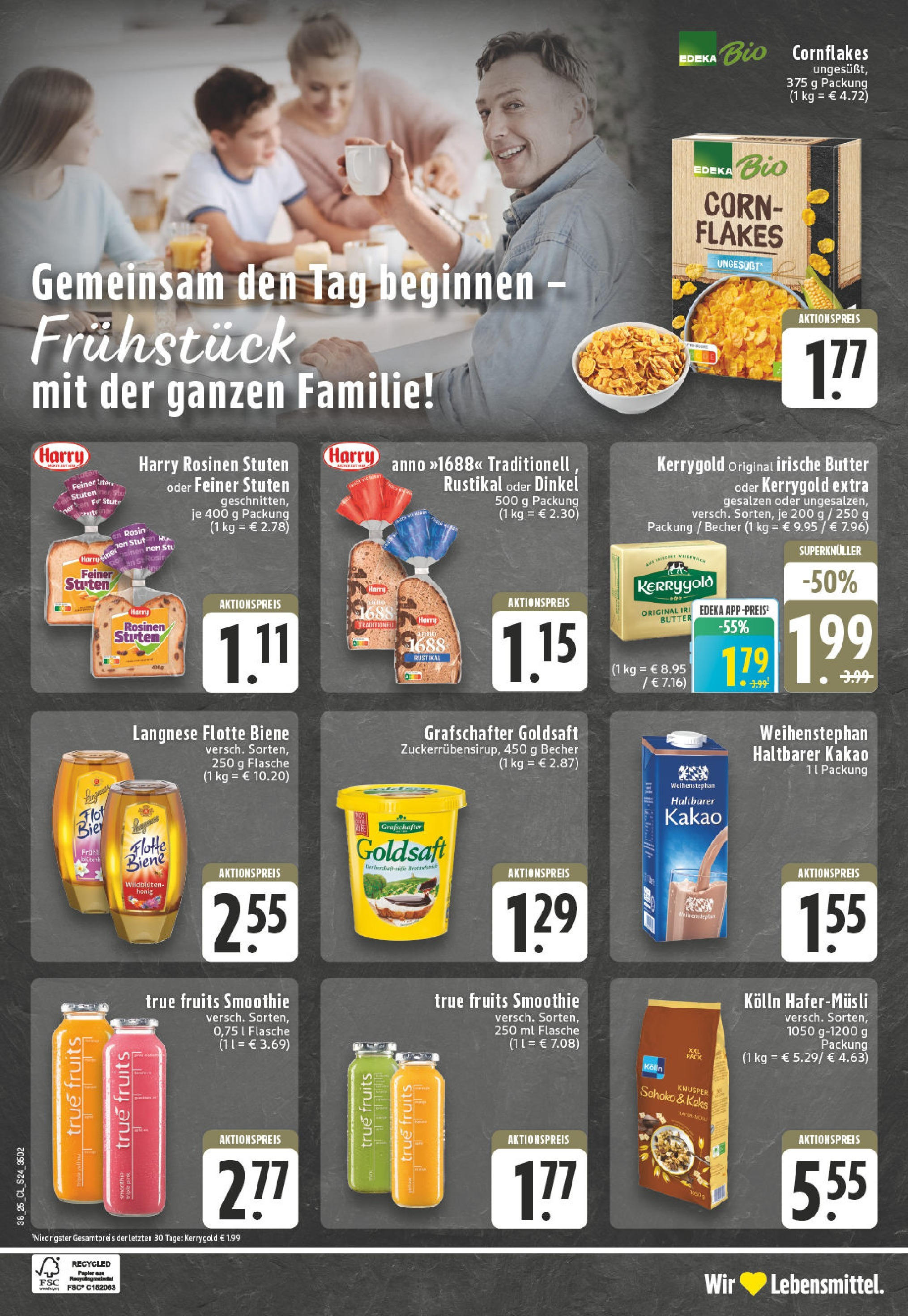 Edeka prospekt Leverkusen	 (ab 14.09.2025) » Angebote Online | Seite: 26 | Produkte: Langnese, Kolln, Butter, Rosinen