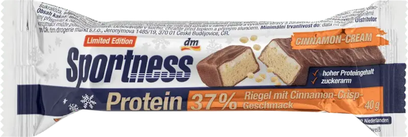Sportness Proteinriegel 37%, Cinnamon Crisp Geschmack